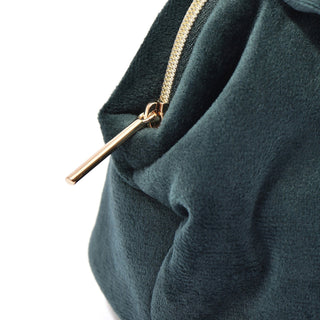 Velour Ribbon Wire Pouch Green