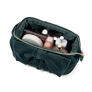 Velour Ribbon Wire Pouch Green