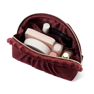 Velour Pleat Pouch Small Wine