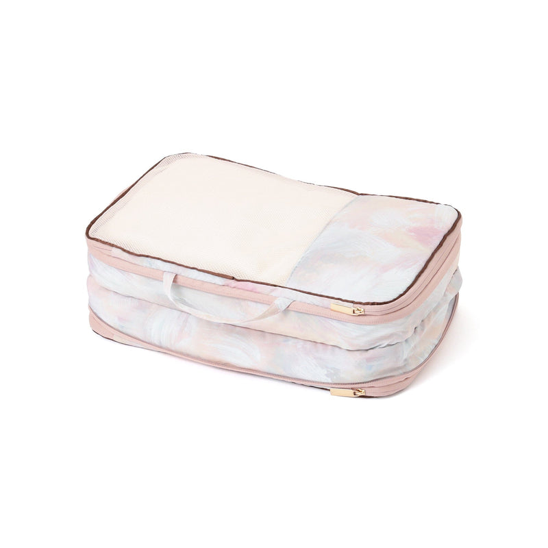 Modern Palette Compression Organizer Small Brown x Pink