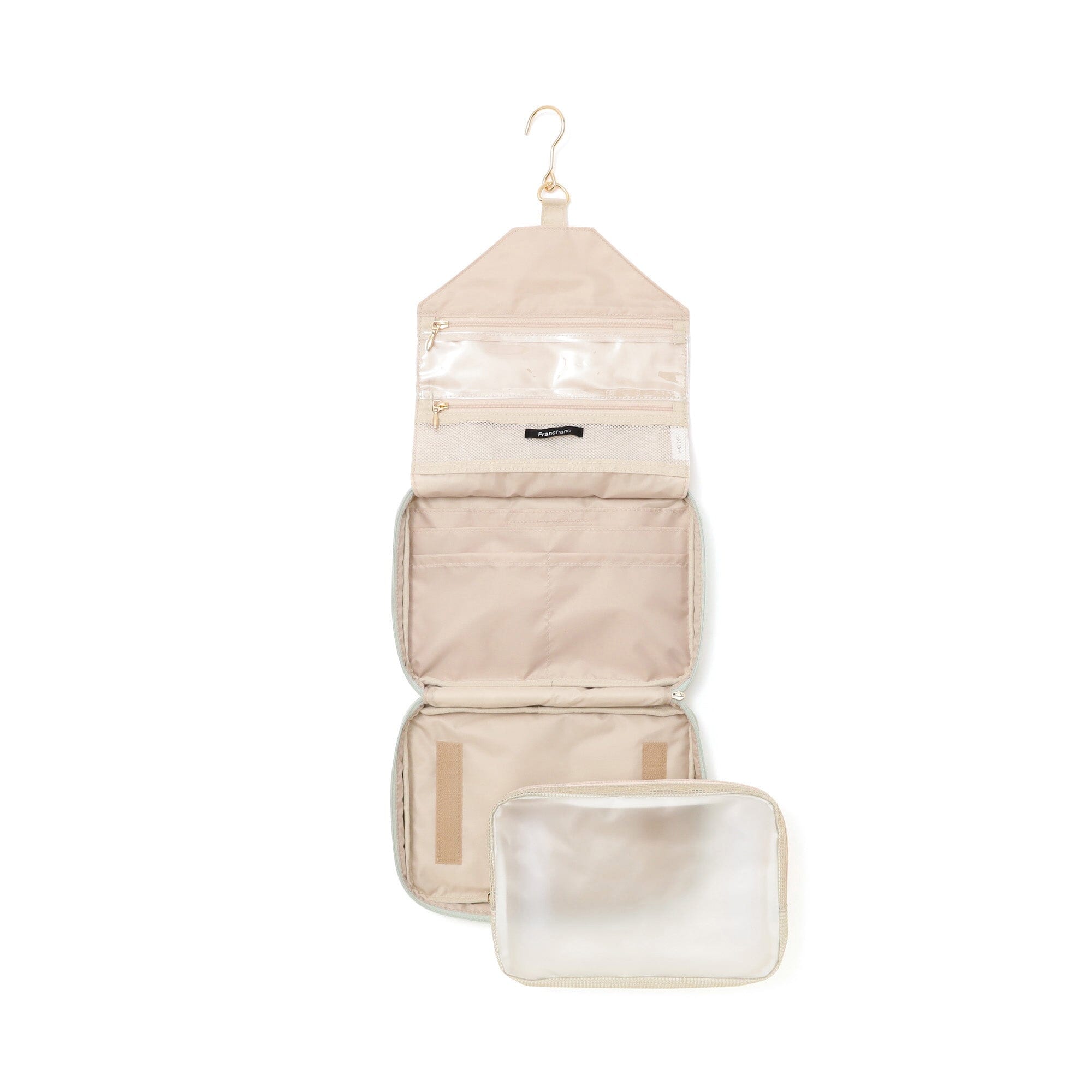 Bicolor Hanging Pouch Large Mint x Ivory