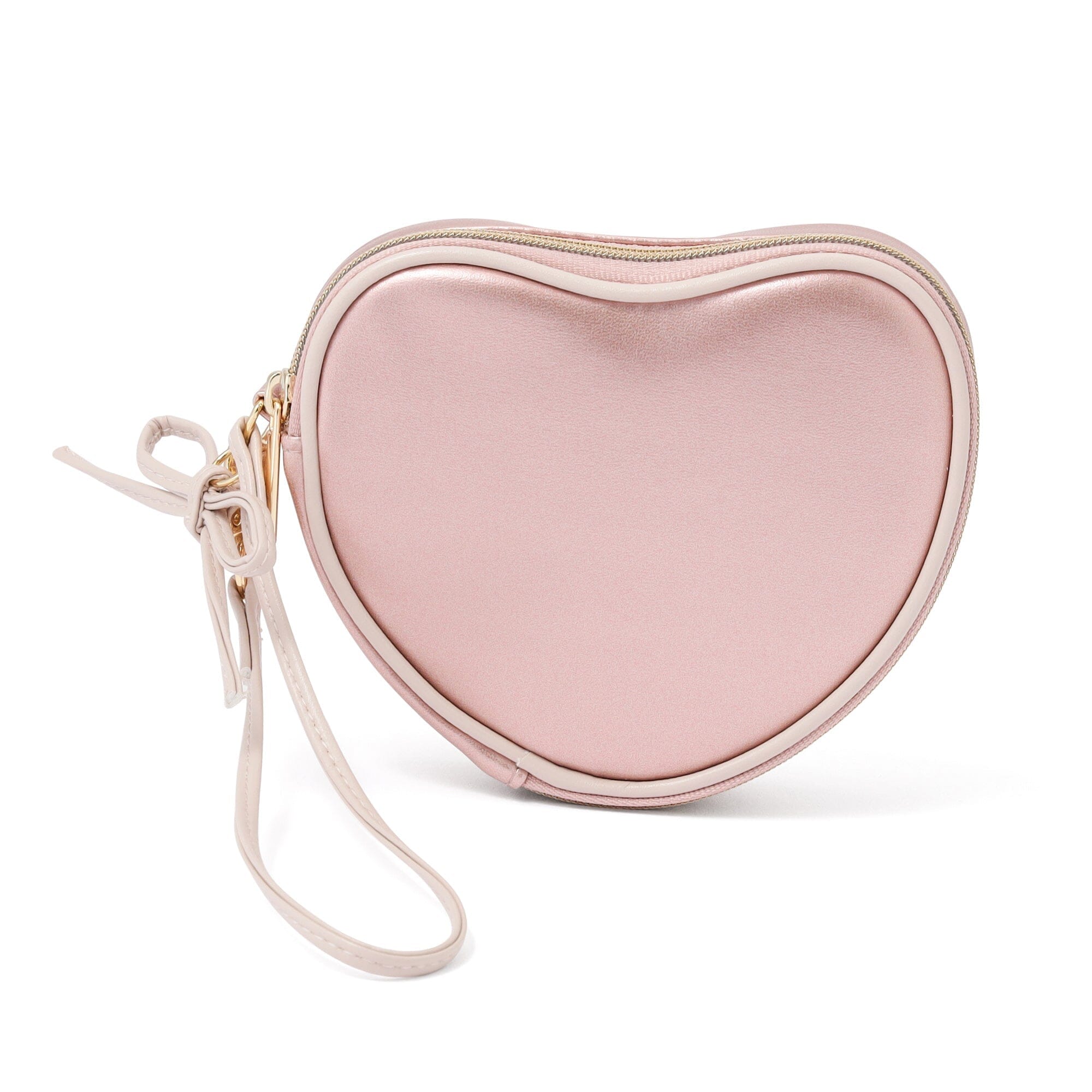 Heart Shaped Mini Pouch In Light Pink