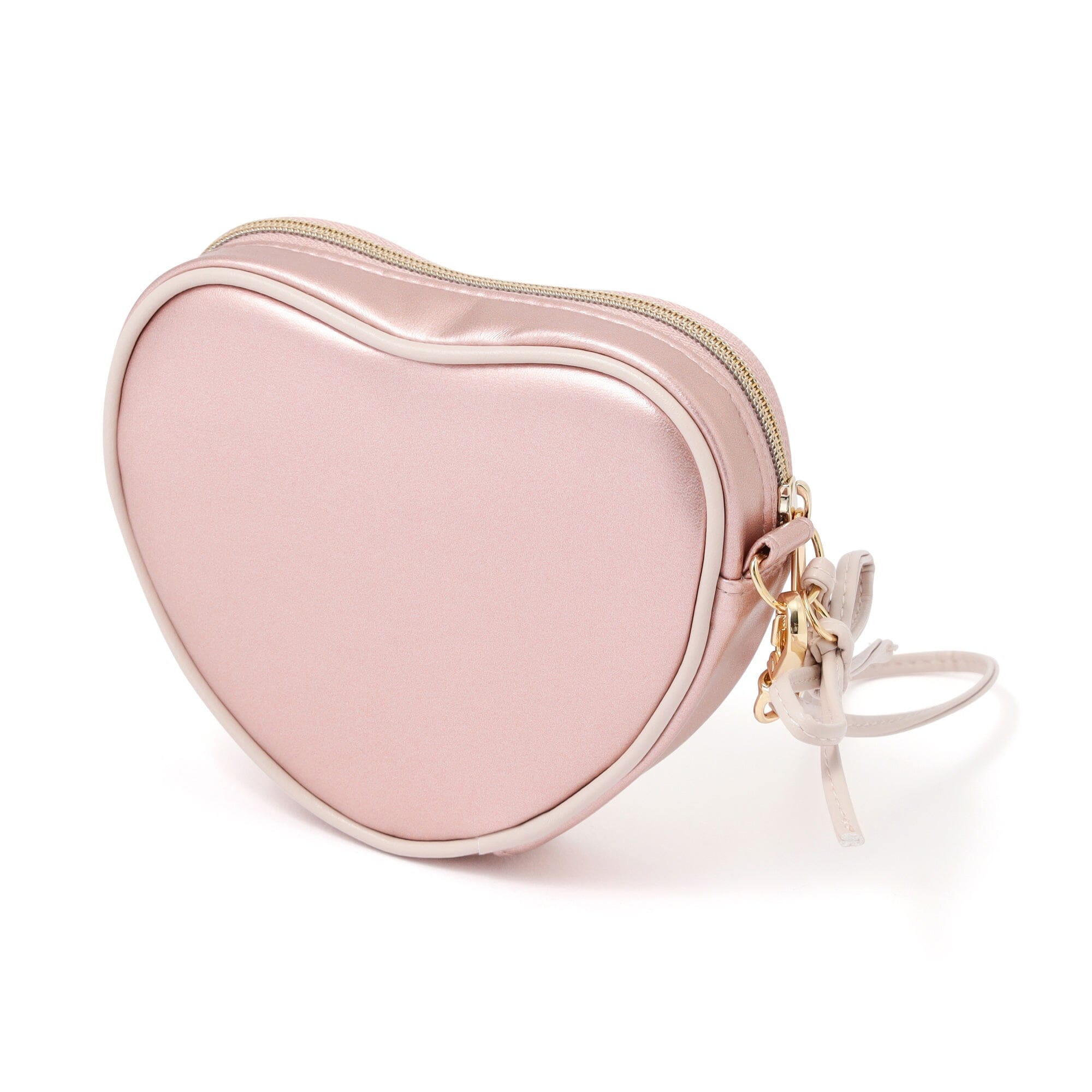 Heart Shaped Mini Pouch In Light Pink