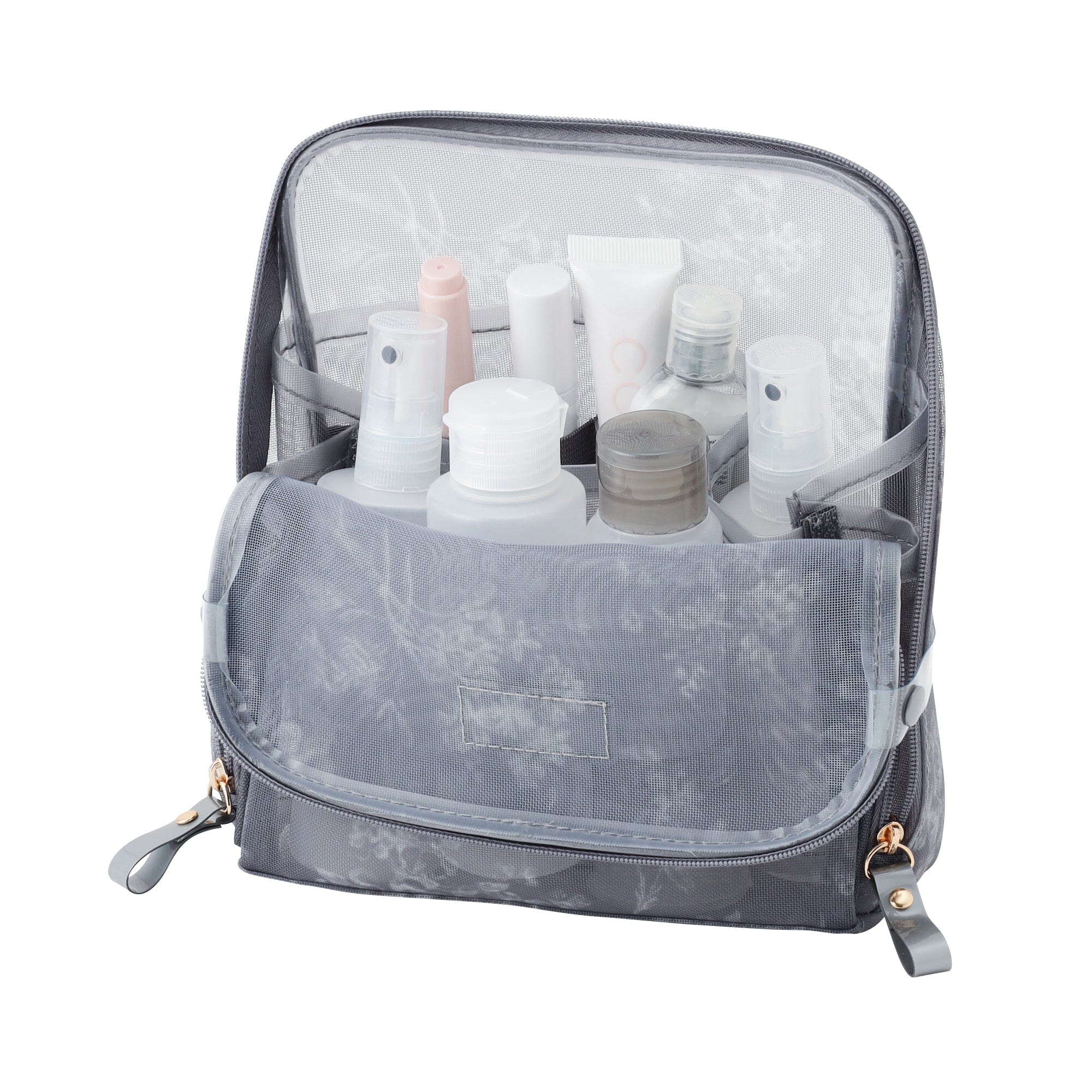 Classic Flower Mesh Tool Stand Pouch Dark Gray