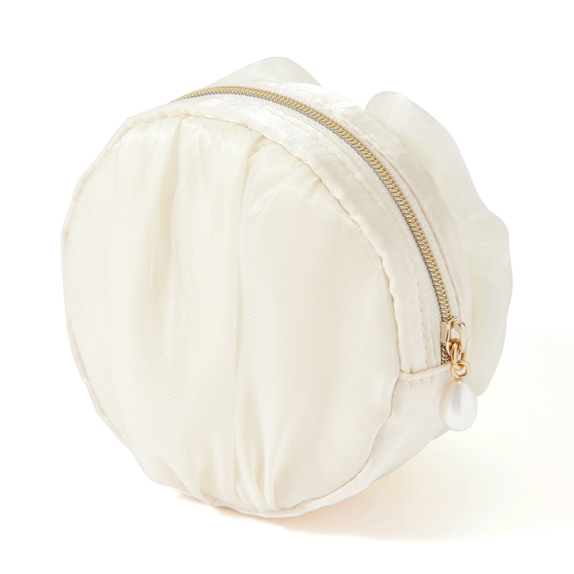 Organdy Flower Mini Pouch Ivory
