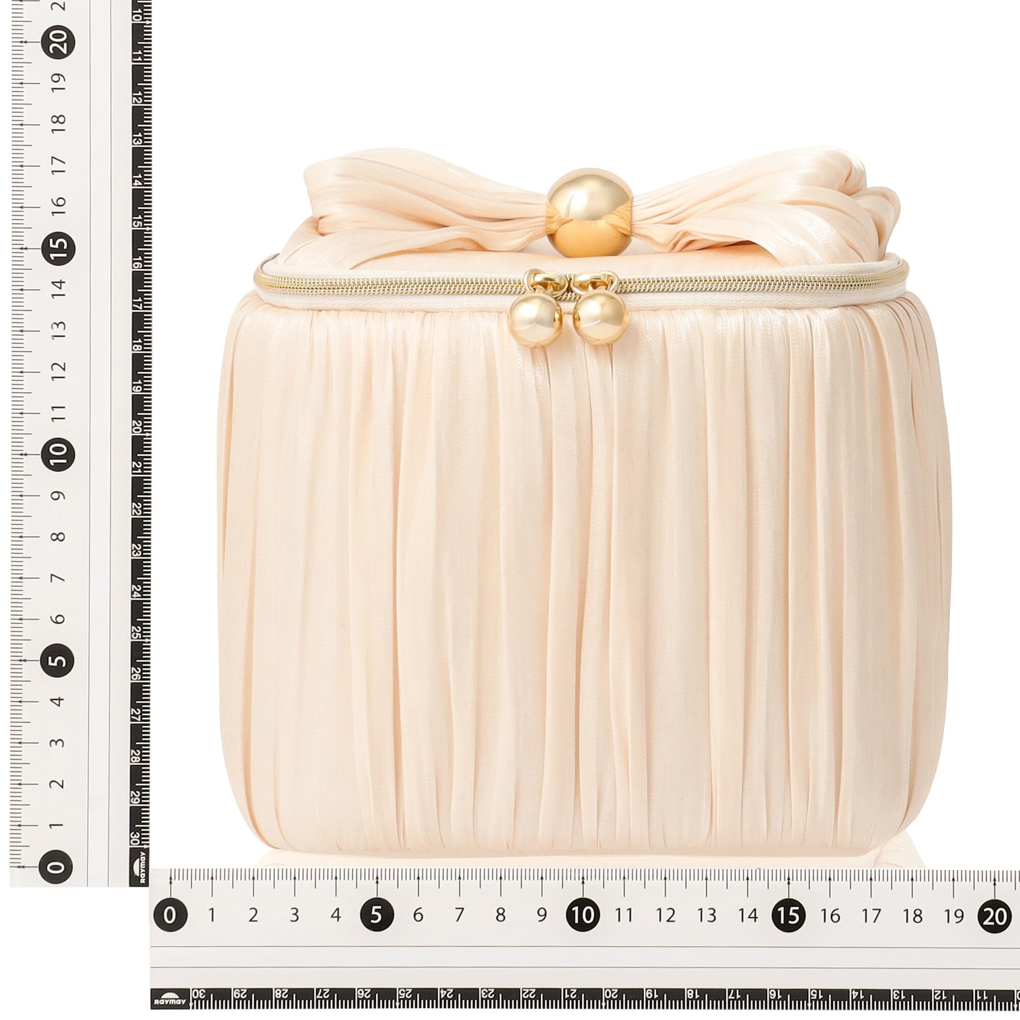 Chiffon Ribbon Vanity Pouch M Ivory