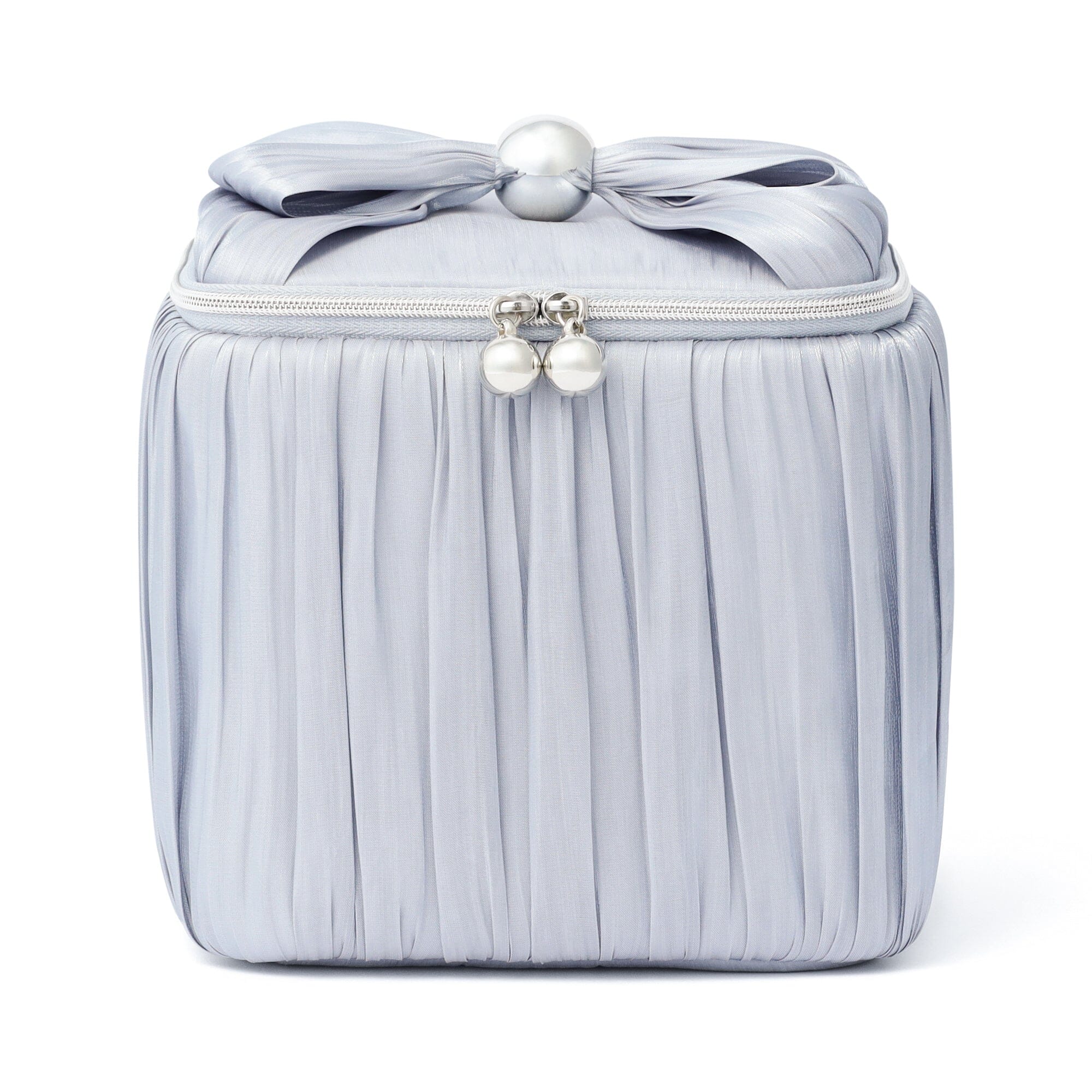Chiffon Ribbon Vanity Pouch M Light Blue