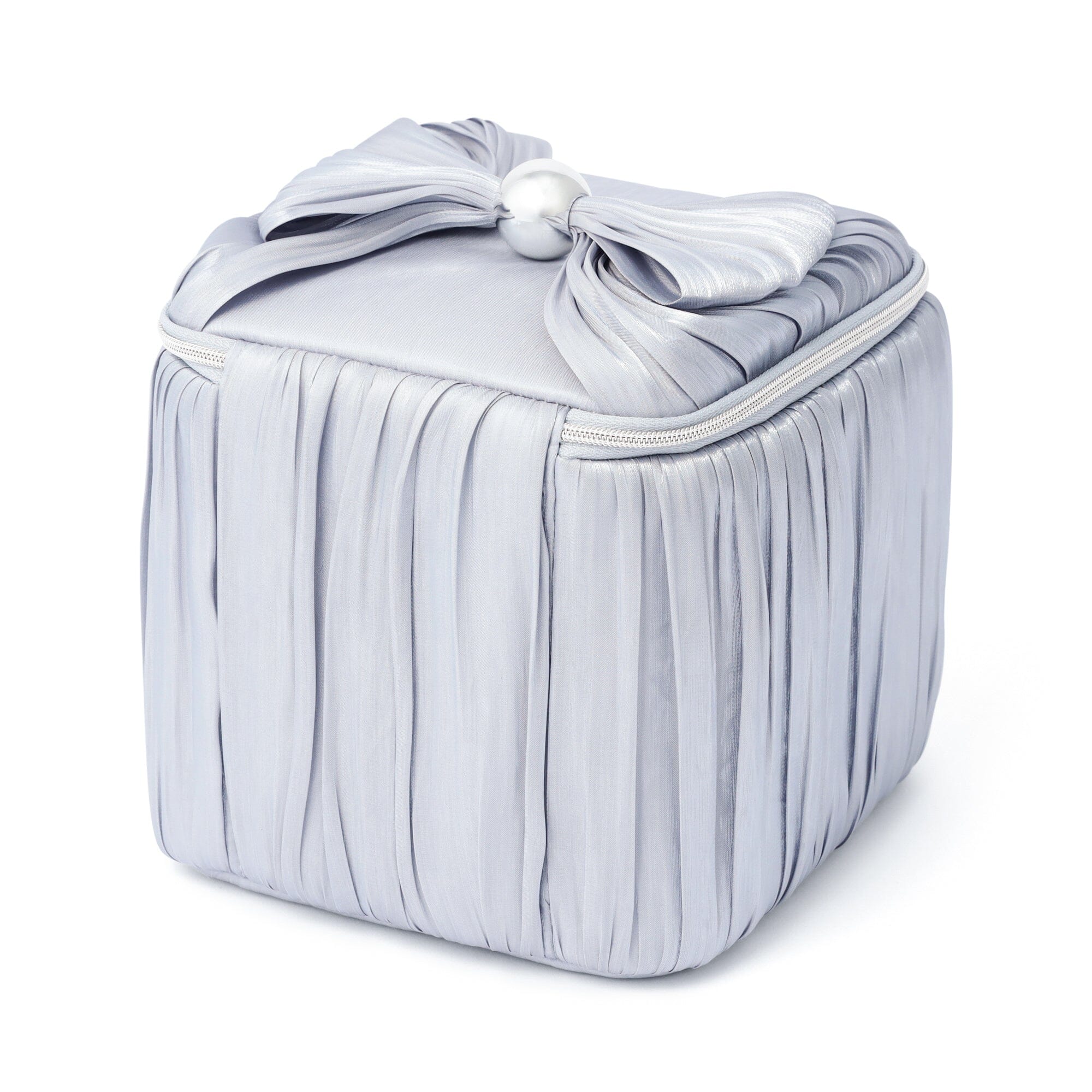 Chiffon Ribbon Vanity Pouch M Light Blue