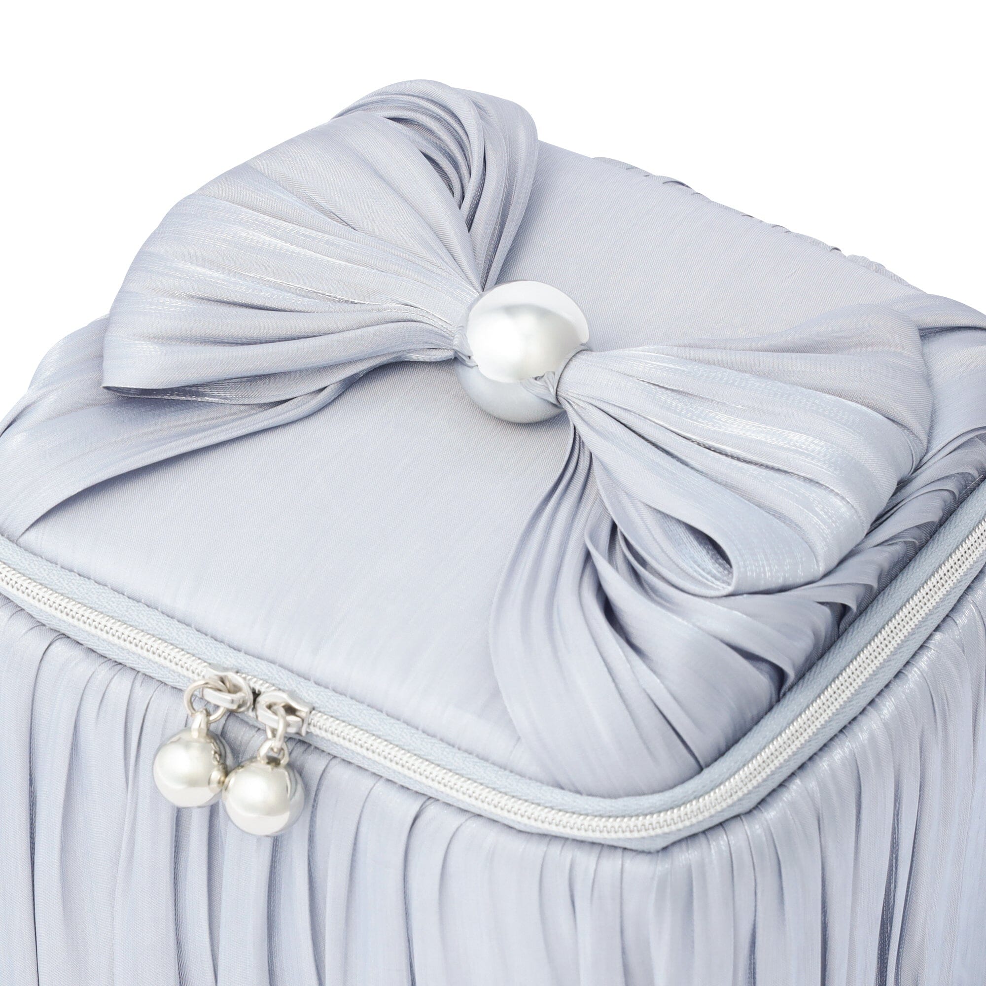 Chiffon Ribbon Vanity Pouch M Light Blue