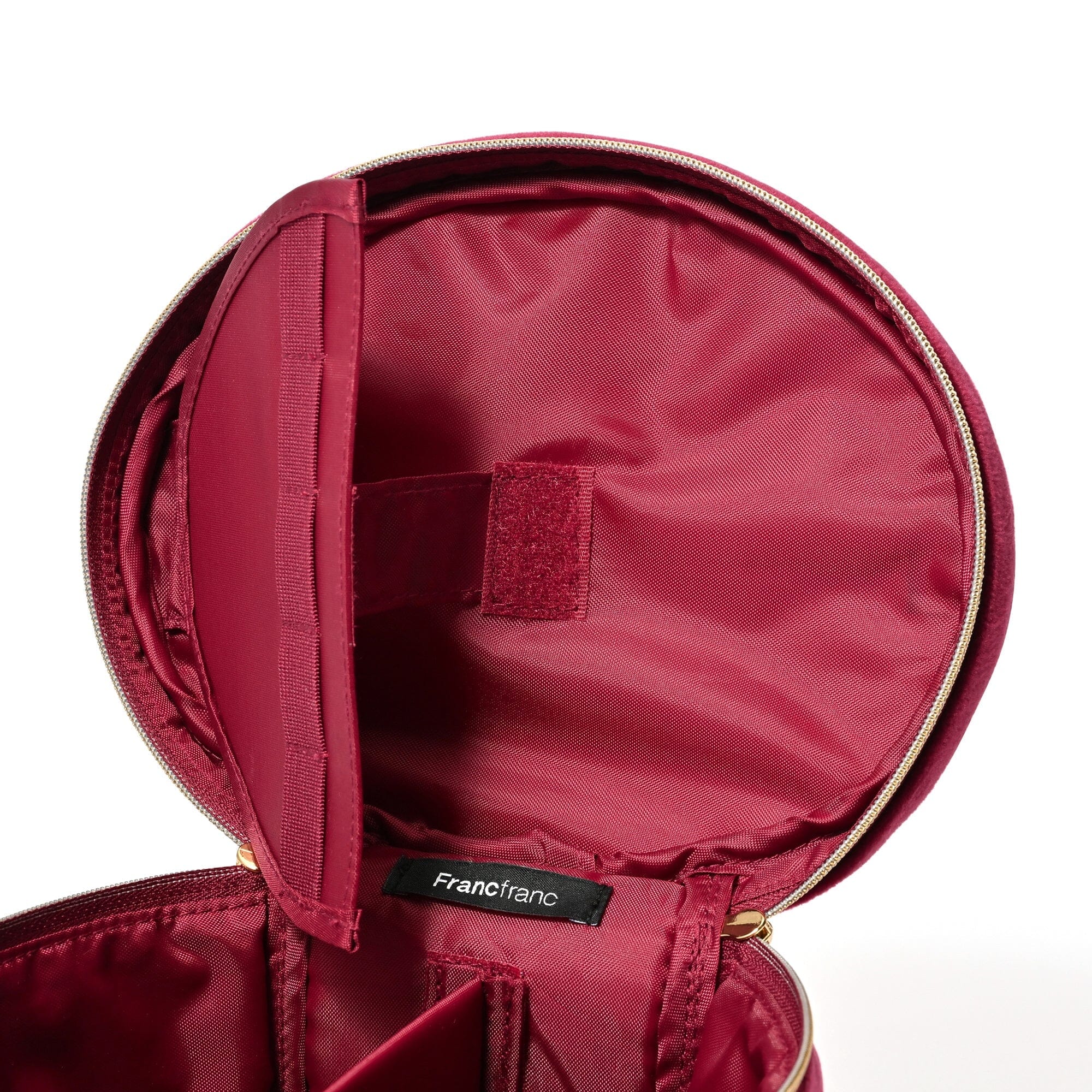 Velour Frill Vanity Pouch S Wine