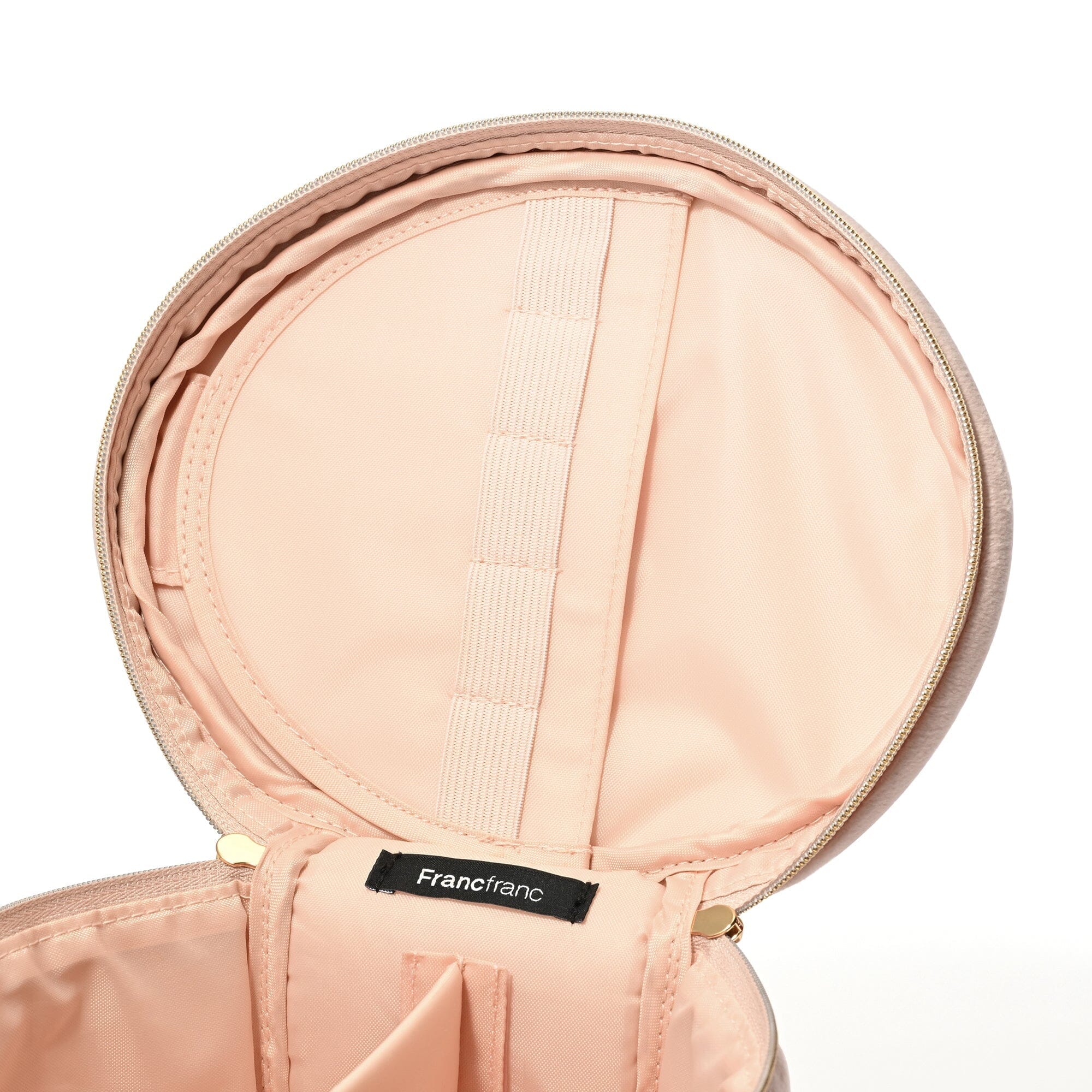 Velour Frill Vanity Pouch S Pink