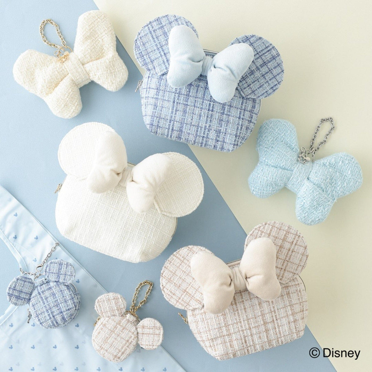 Disney Minnie Face Pouch Ivory