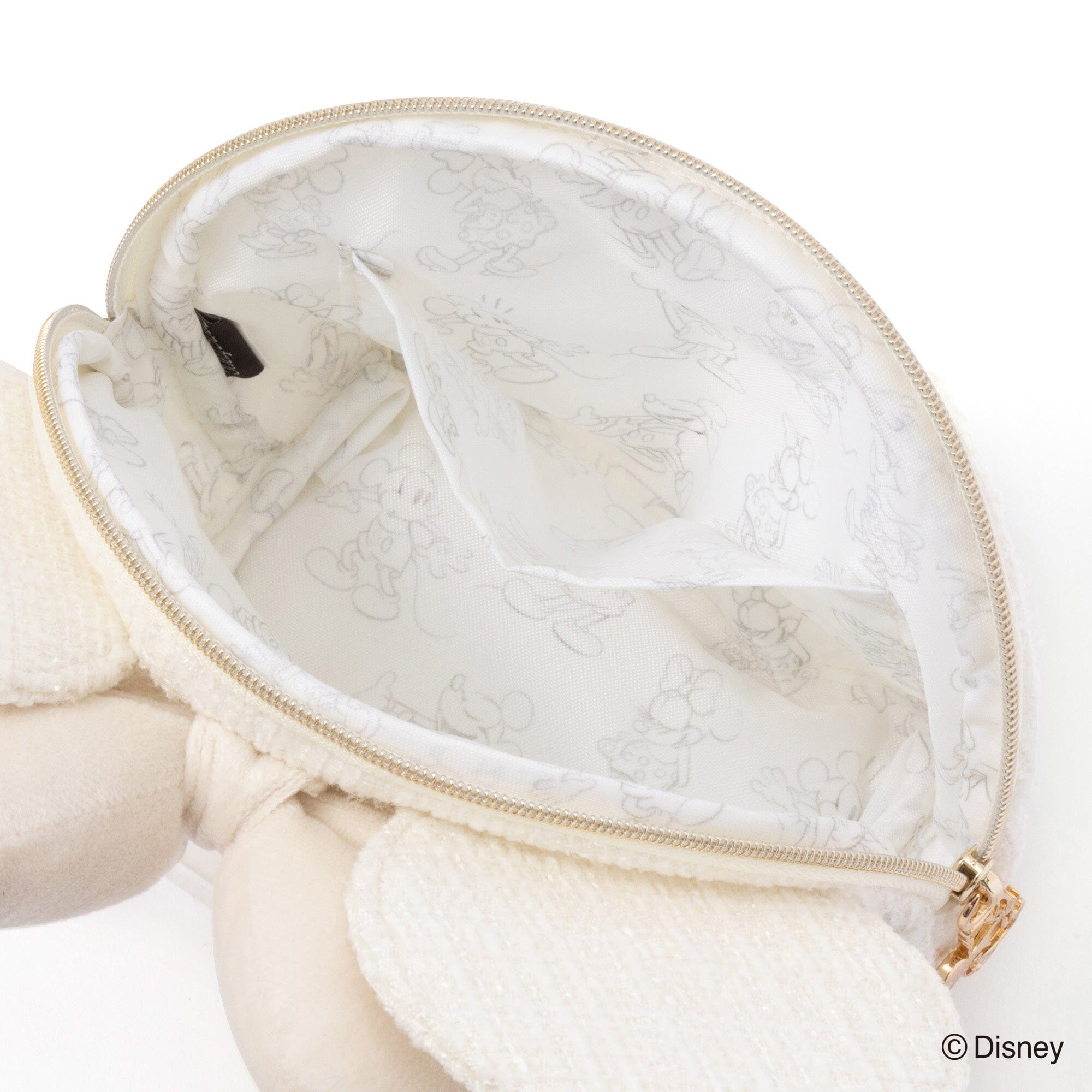 Disney Minnie Face Pouch Ivory