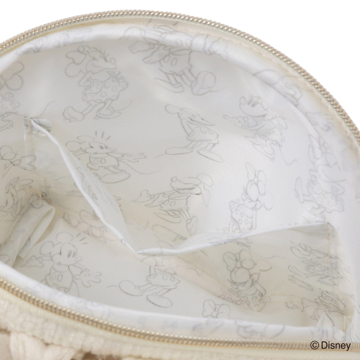Disney Minnie Face Pouch Ivory