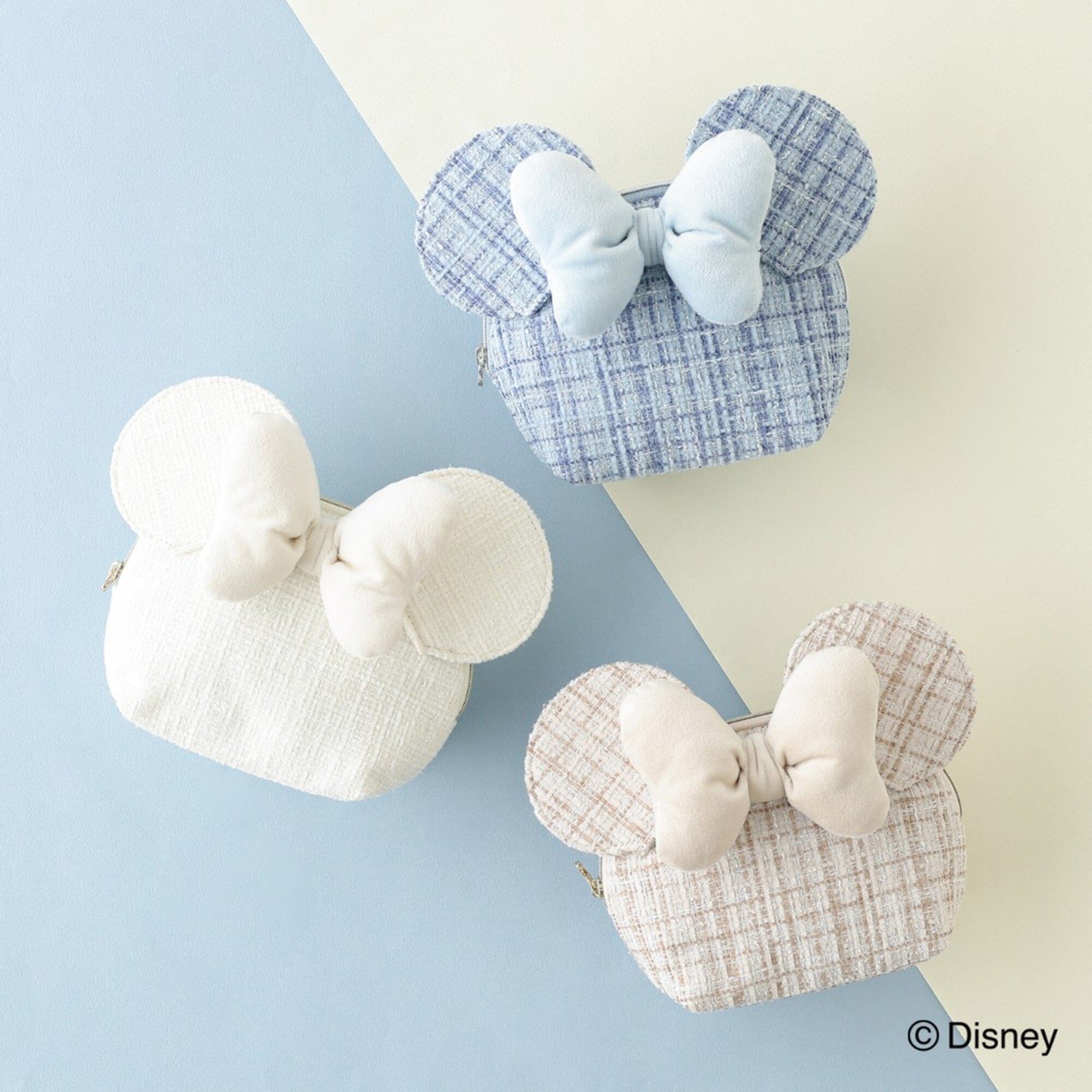 Disney Minnie Face Pouch Beige