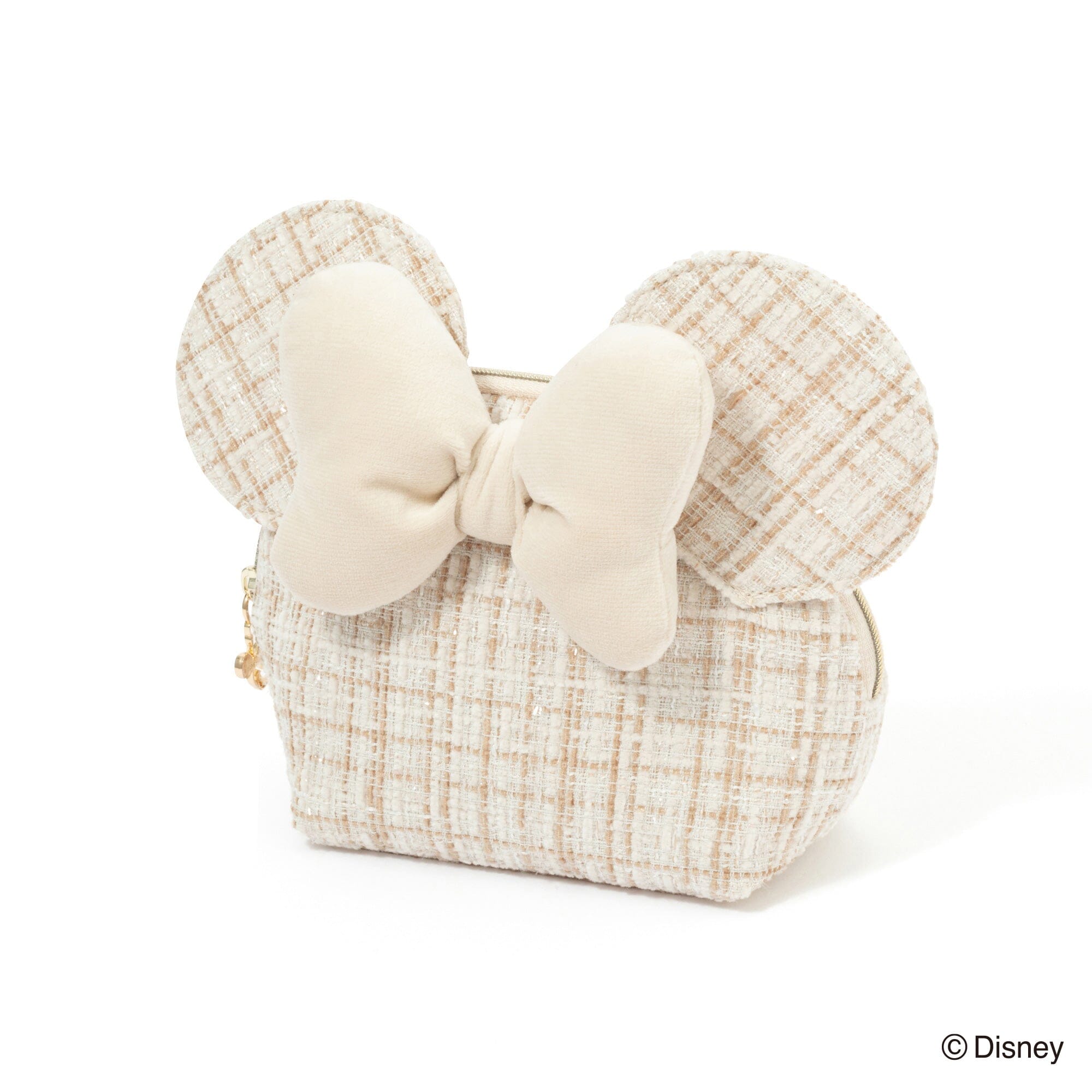 Disney Minnie Face Pouch Beige