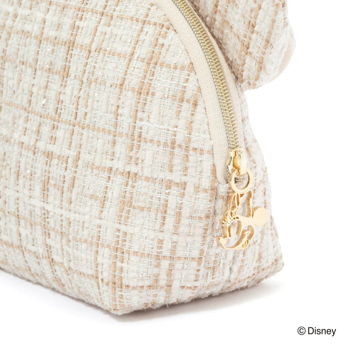 Disney Minnie Face Pouch Beige