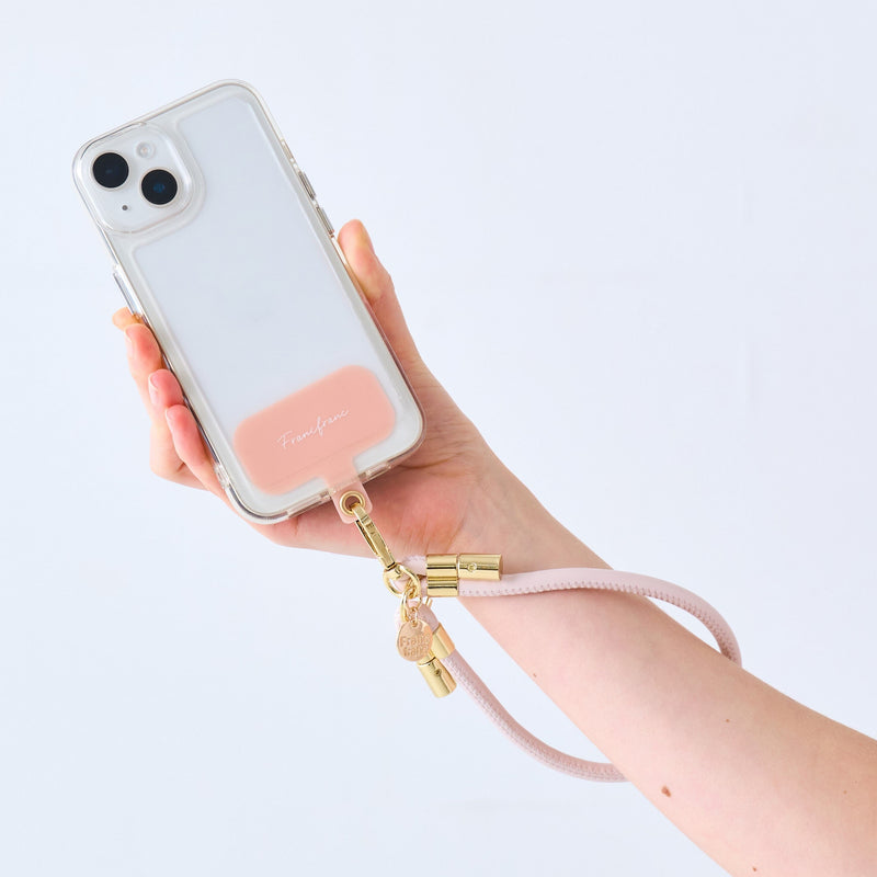 Smartphone hand strap simple pink