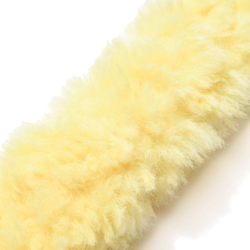 Fur smartphone hand strap yellow