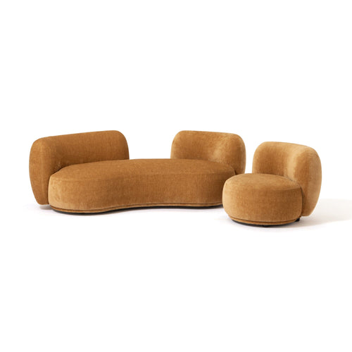 Bonheur Sofa 1 Seat Yellow W710×D800×H630