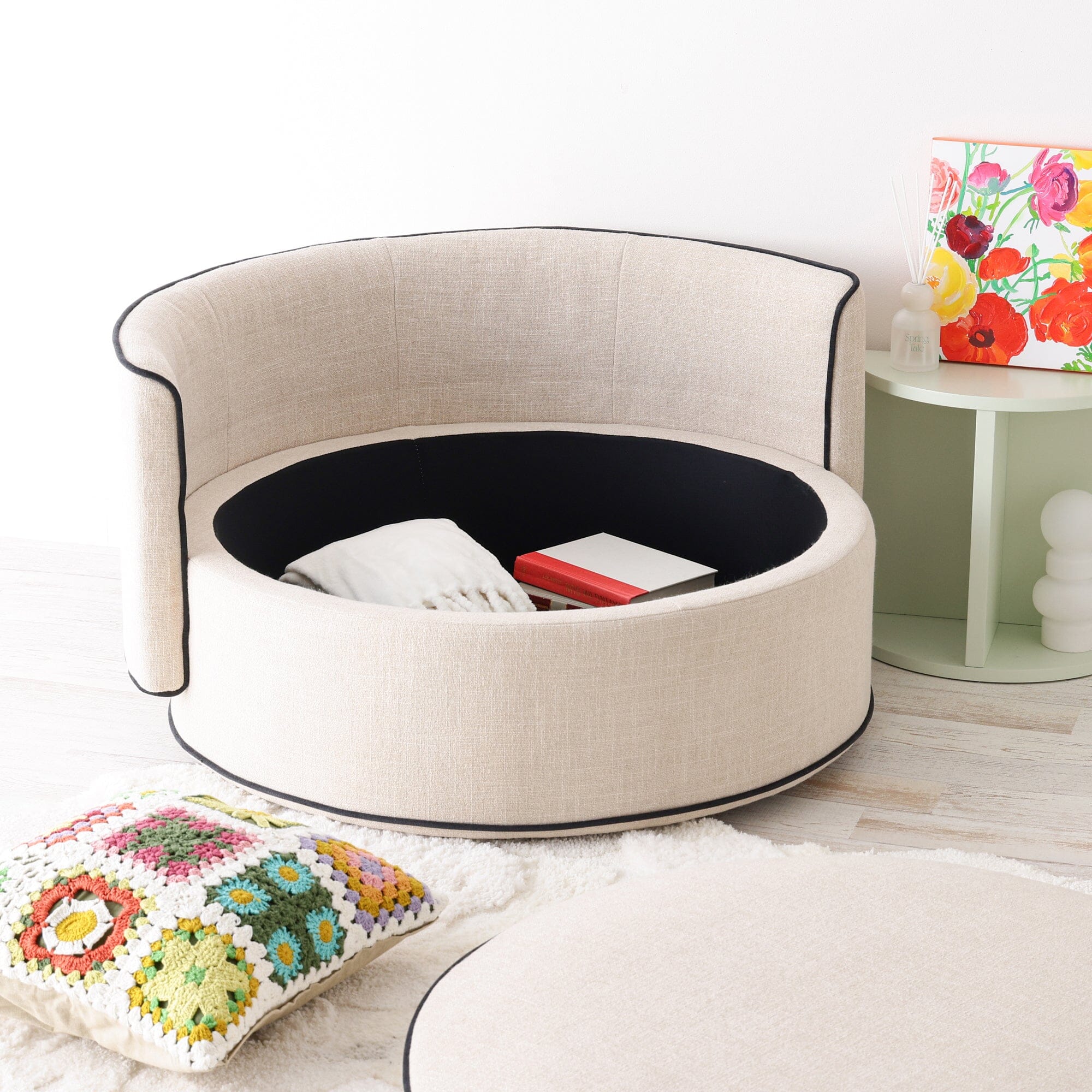 Nook Sofa Round Light Beige