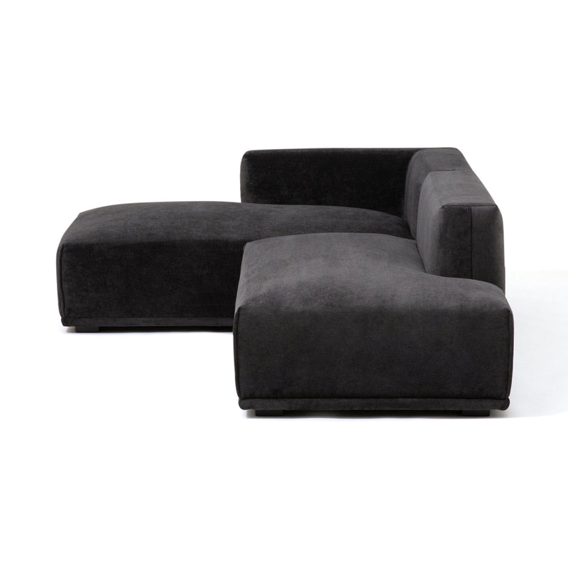 Mehne Sofa Left Black (W1460 × D810 × H580)