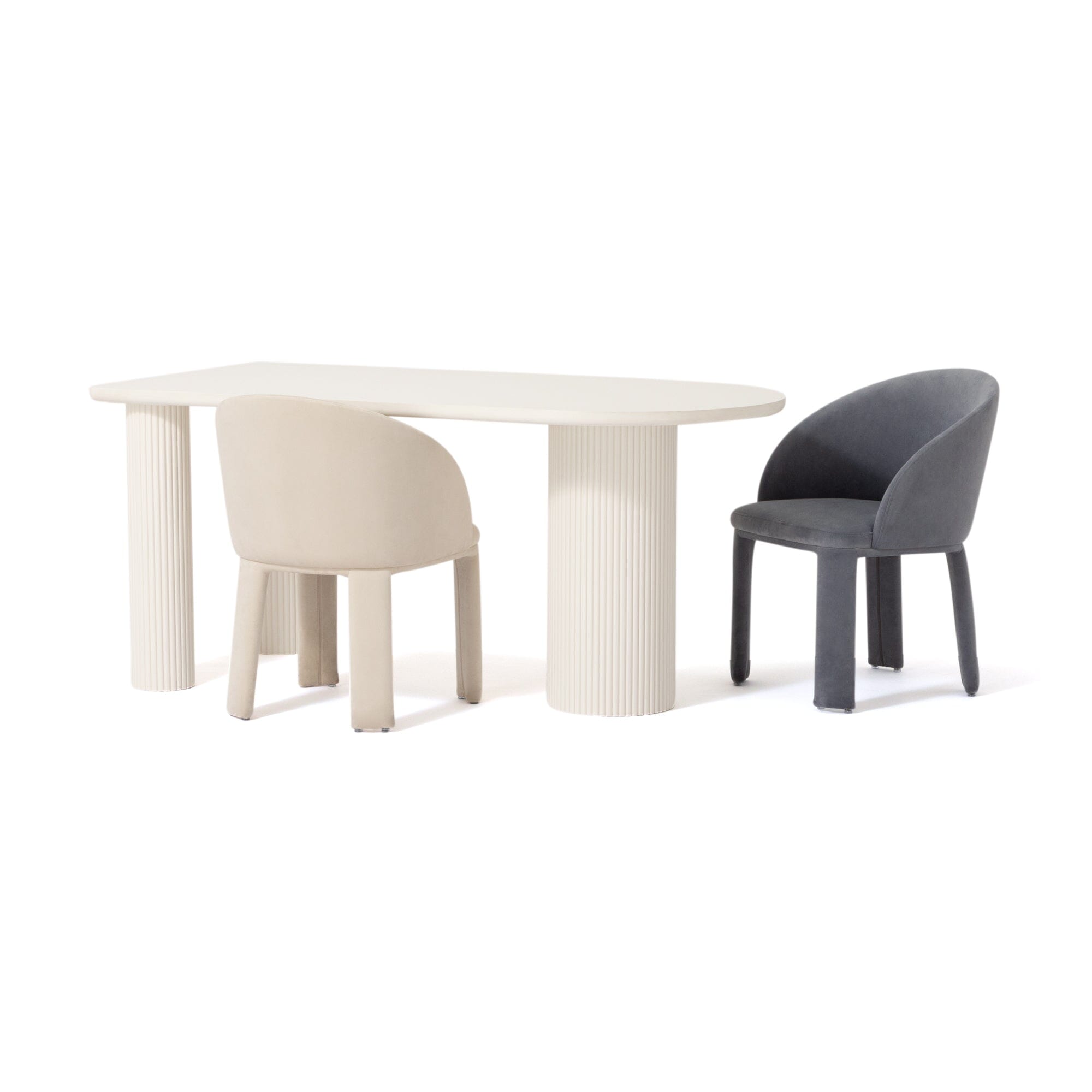 Palm Dining Table (A) W1600×D750×H730 White