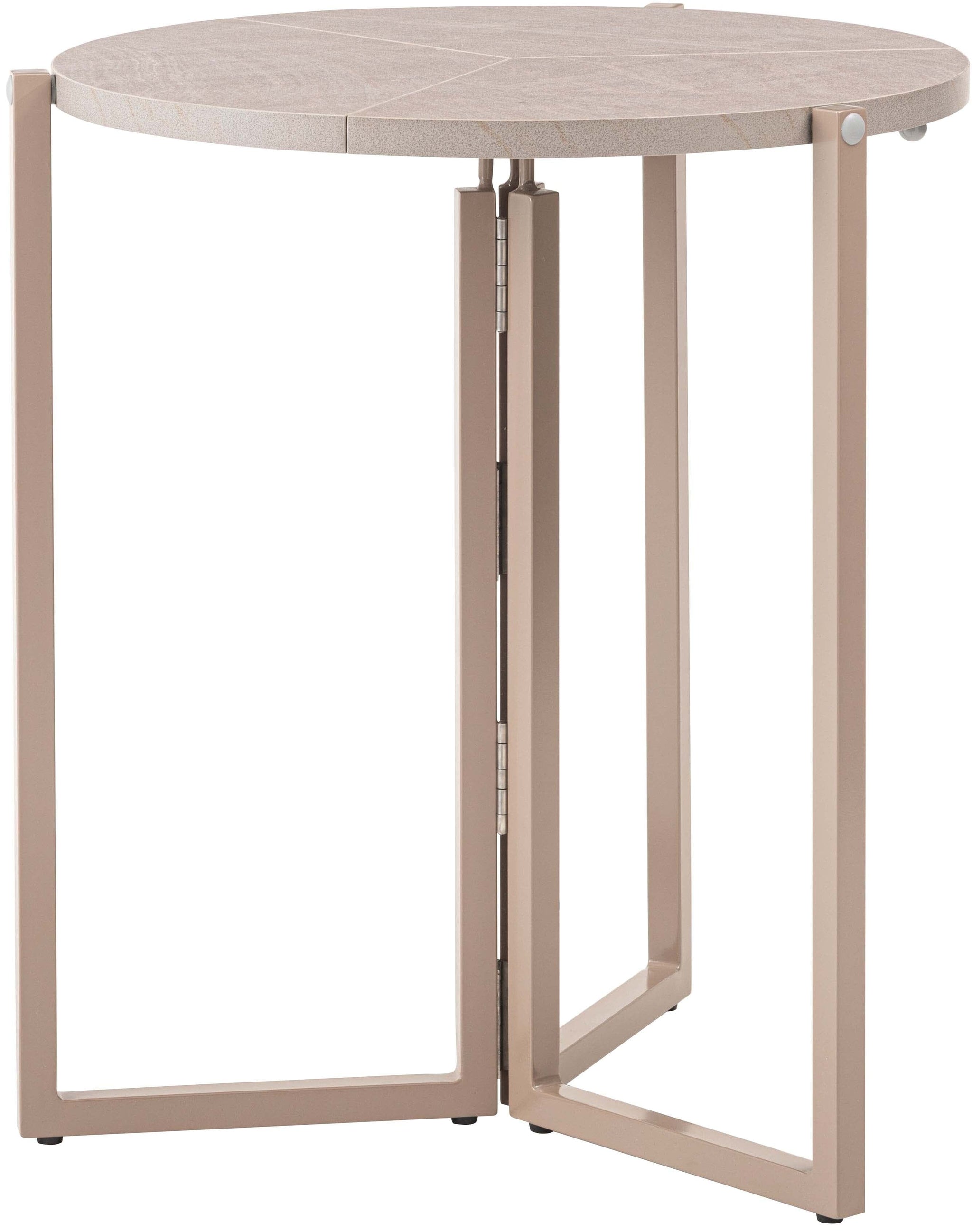Folding Table Round  60 Beige