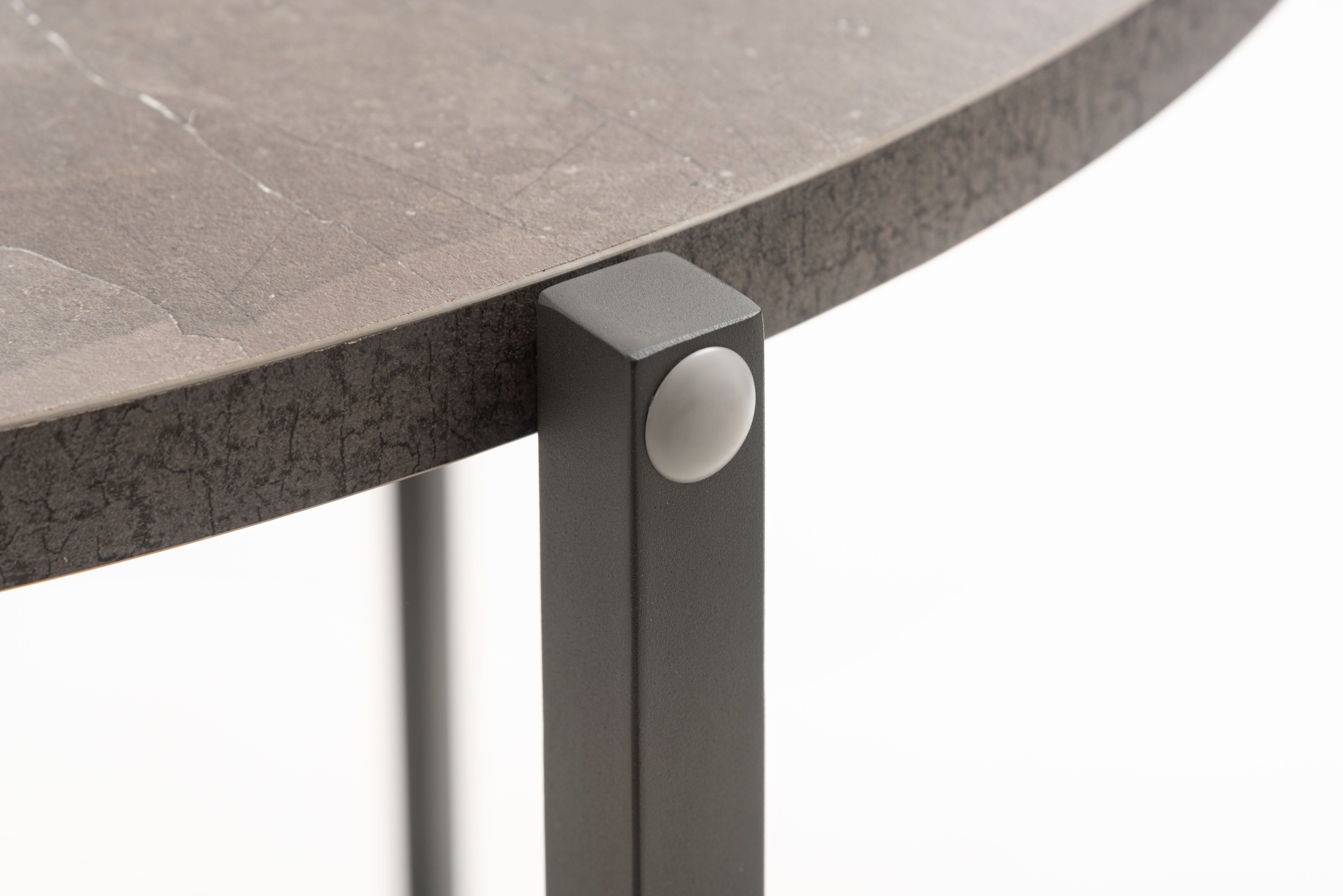 Folding Table Round  90 Gray