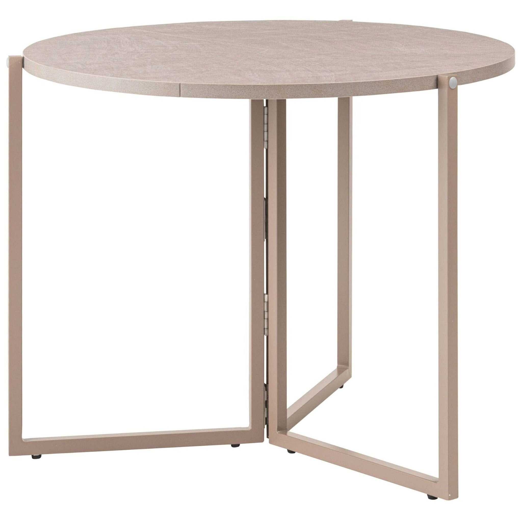 Folding Table Round  90 Beige