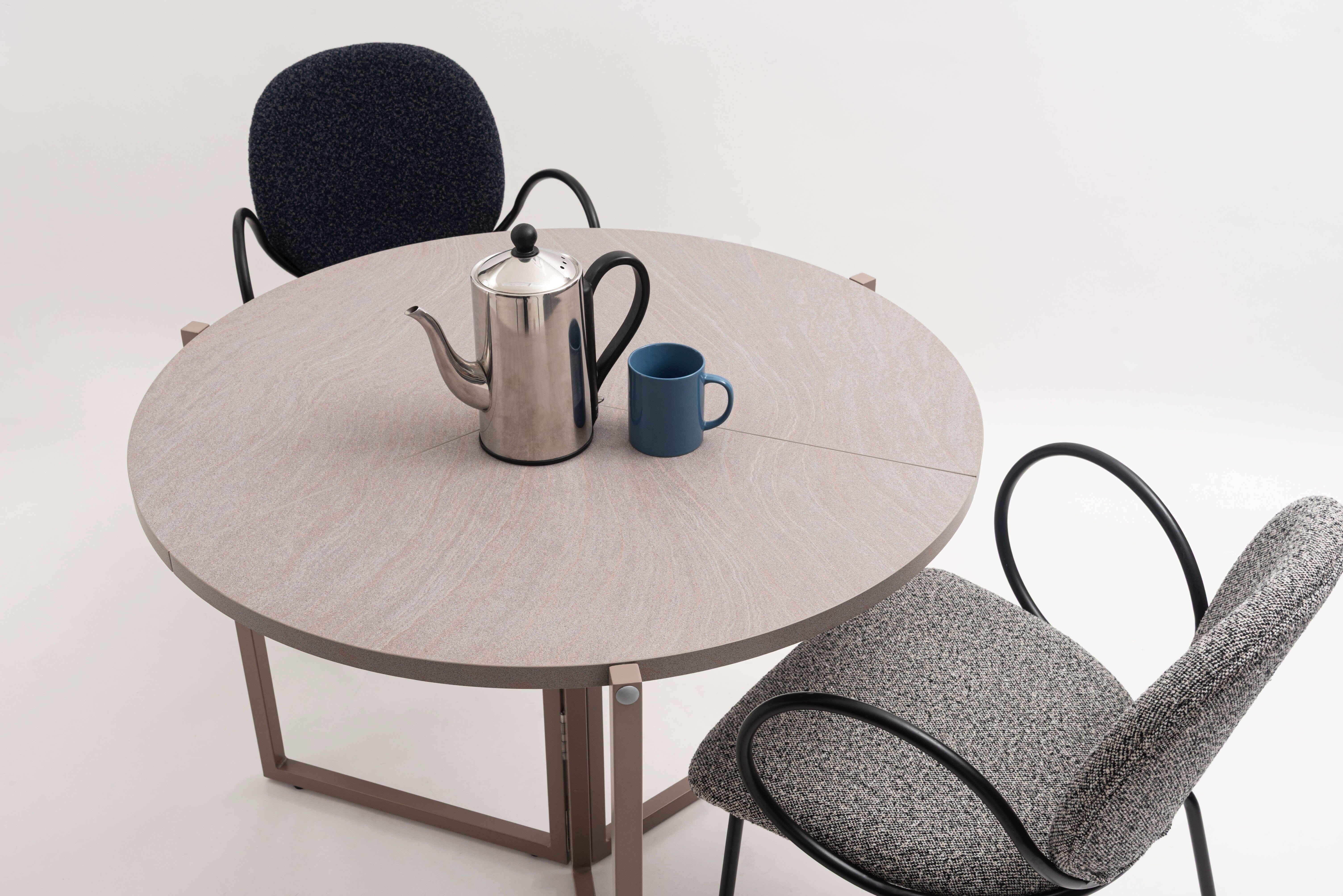 Folding Table Round  90 Beige