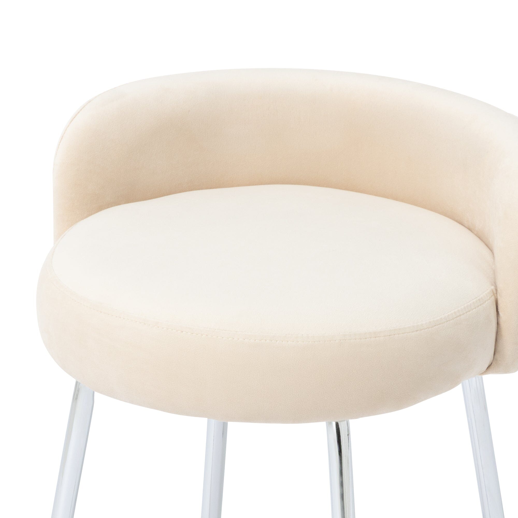 Plumor Stool Light Beige X Silver