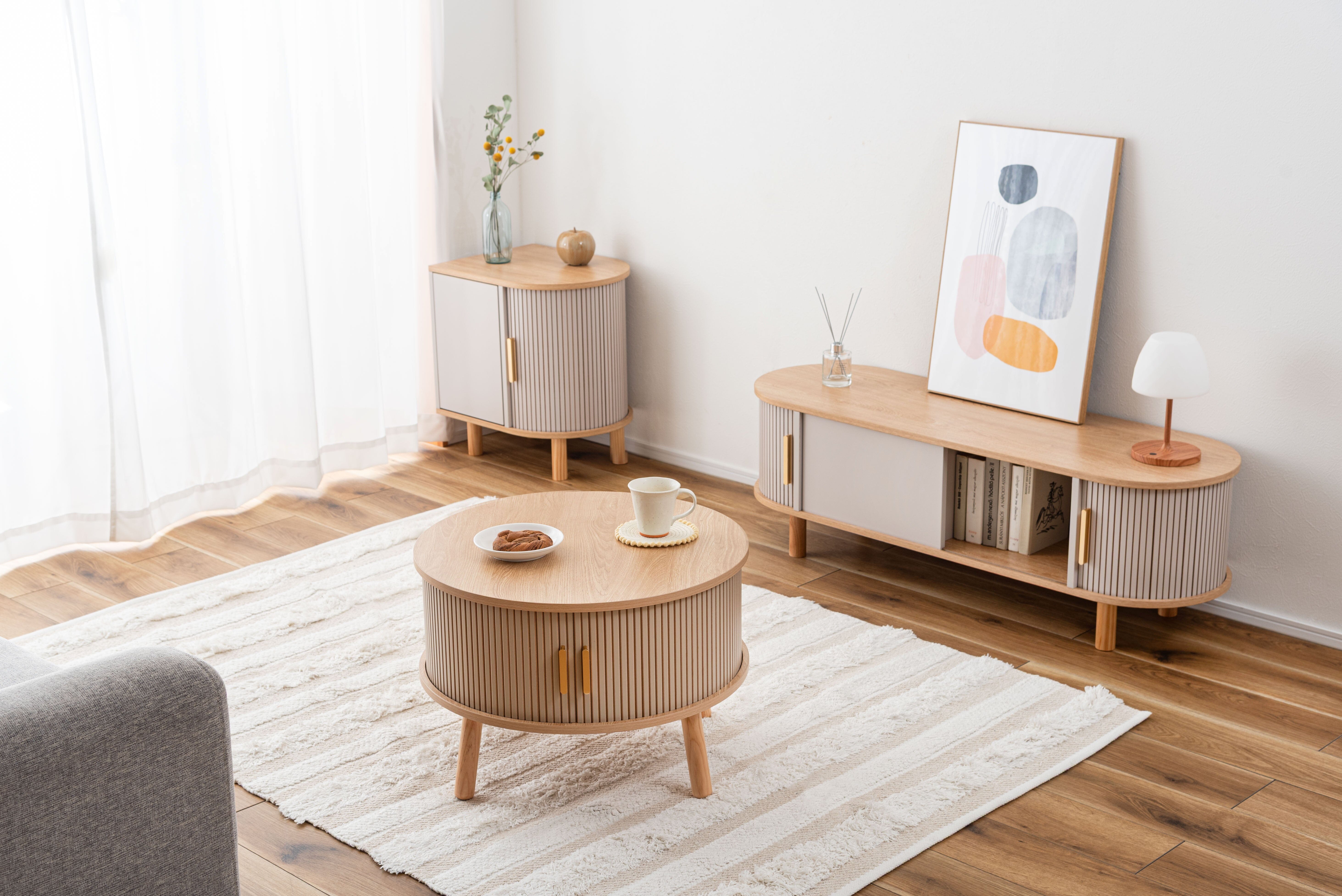 Side Cabinet Beige