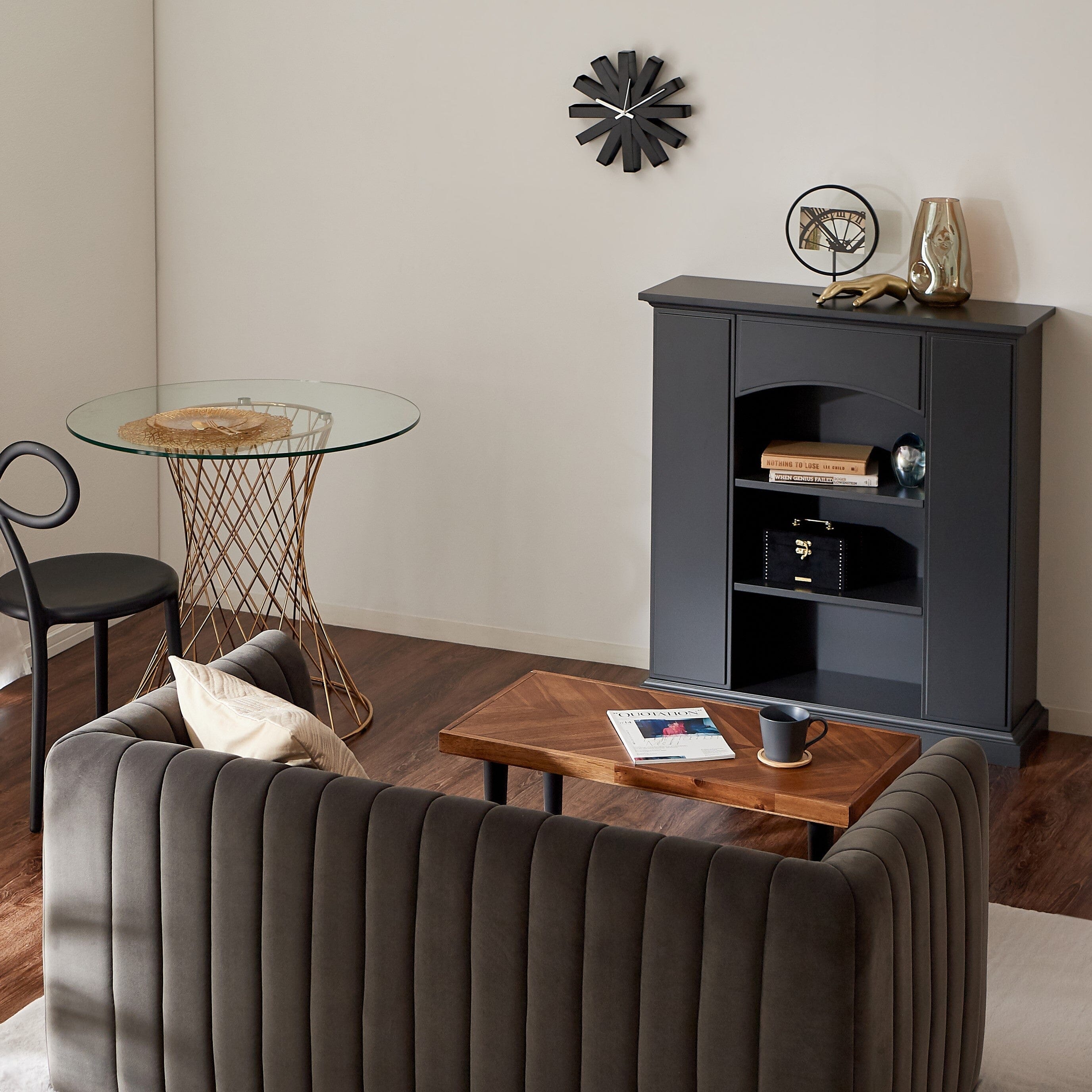 Mantelpiece Shelf M 900 × 270 × 1000 Dark Gray