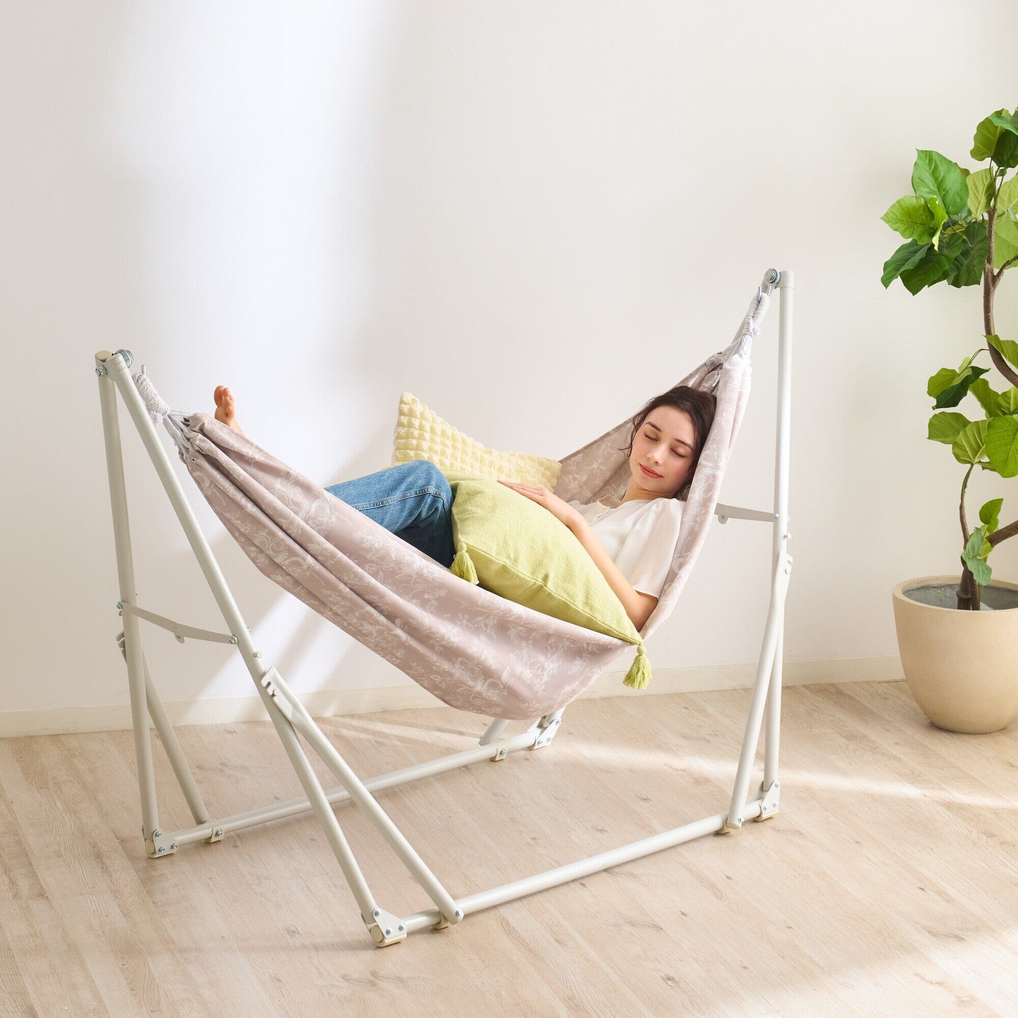 Levent 3Way Hammock Check Beige X White