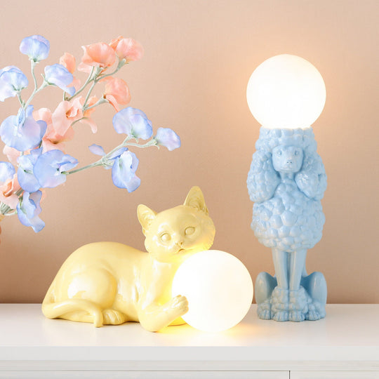 Dog Lamp Blue