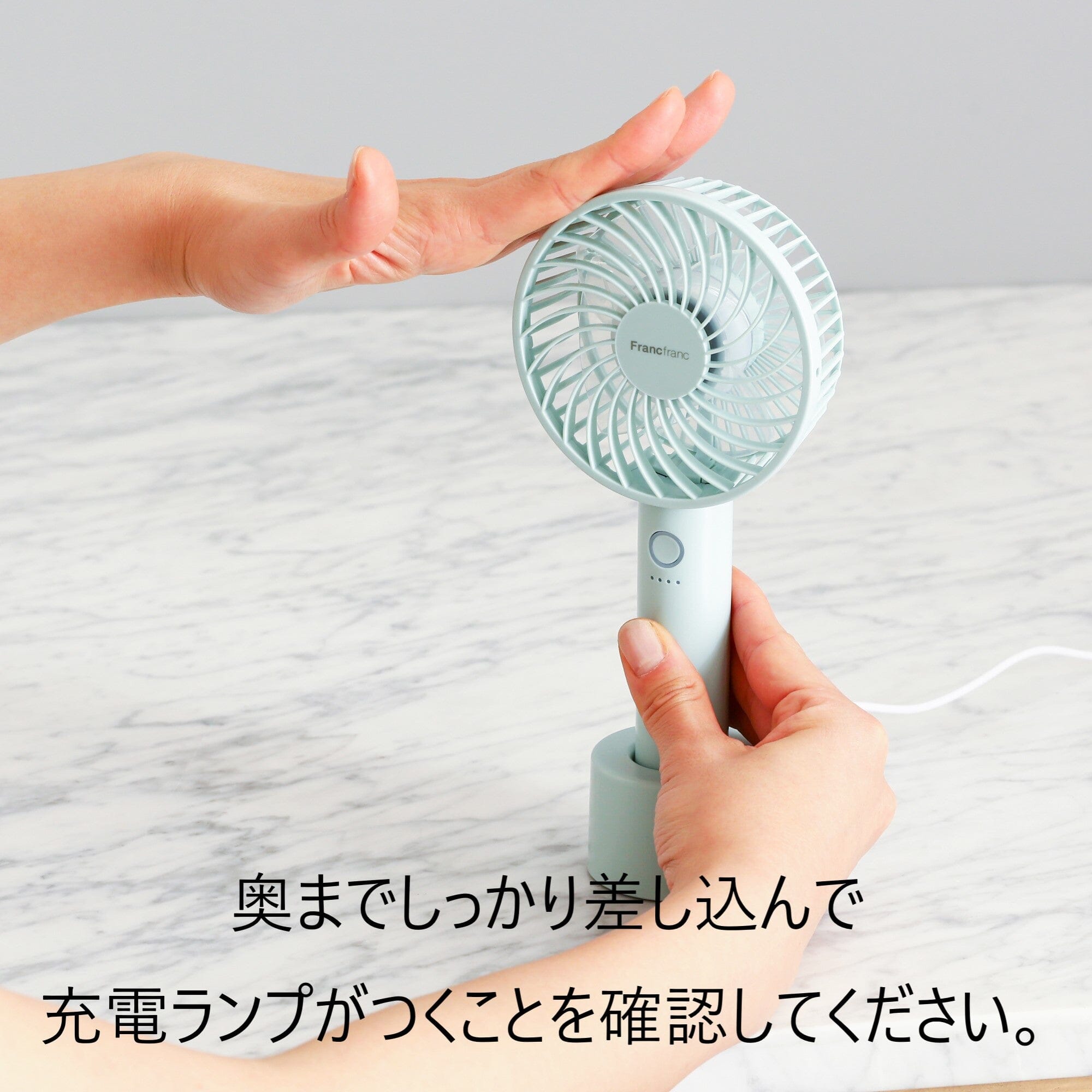 Frais Handy Fan Shiny Orange