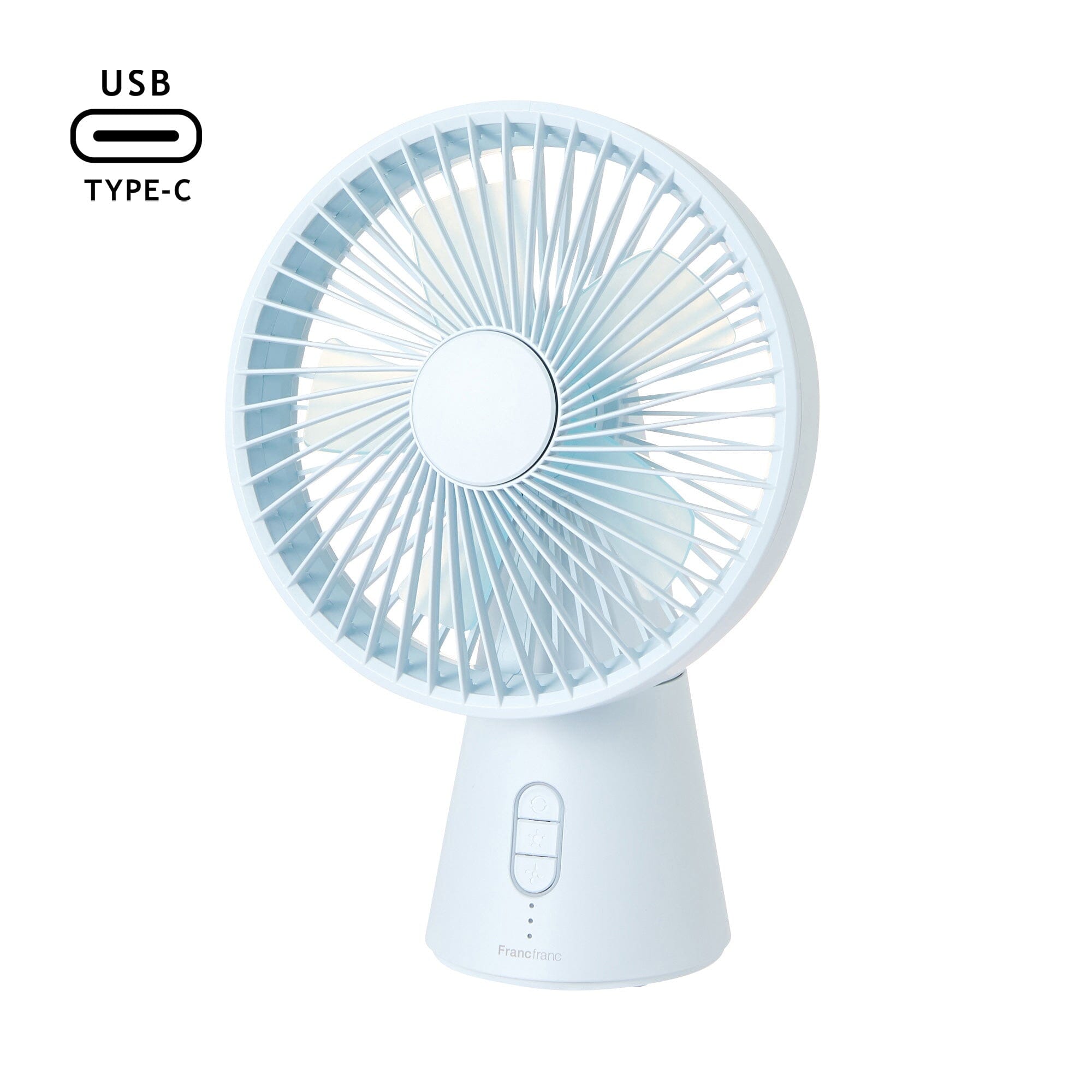 Frais Aroma Desk Fan Light Blue