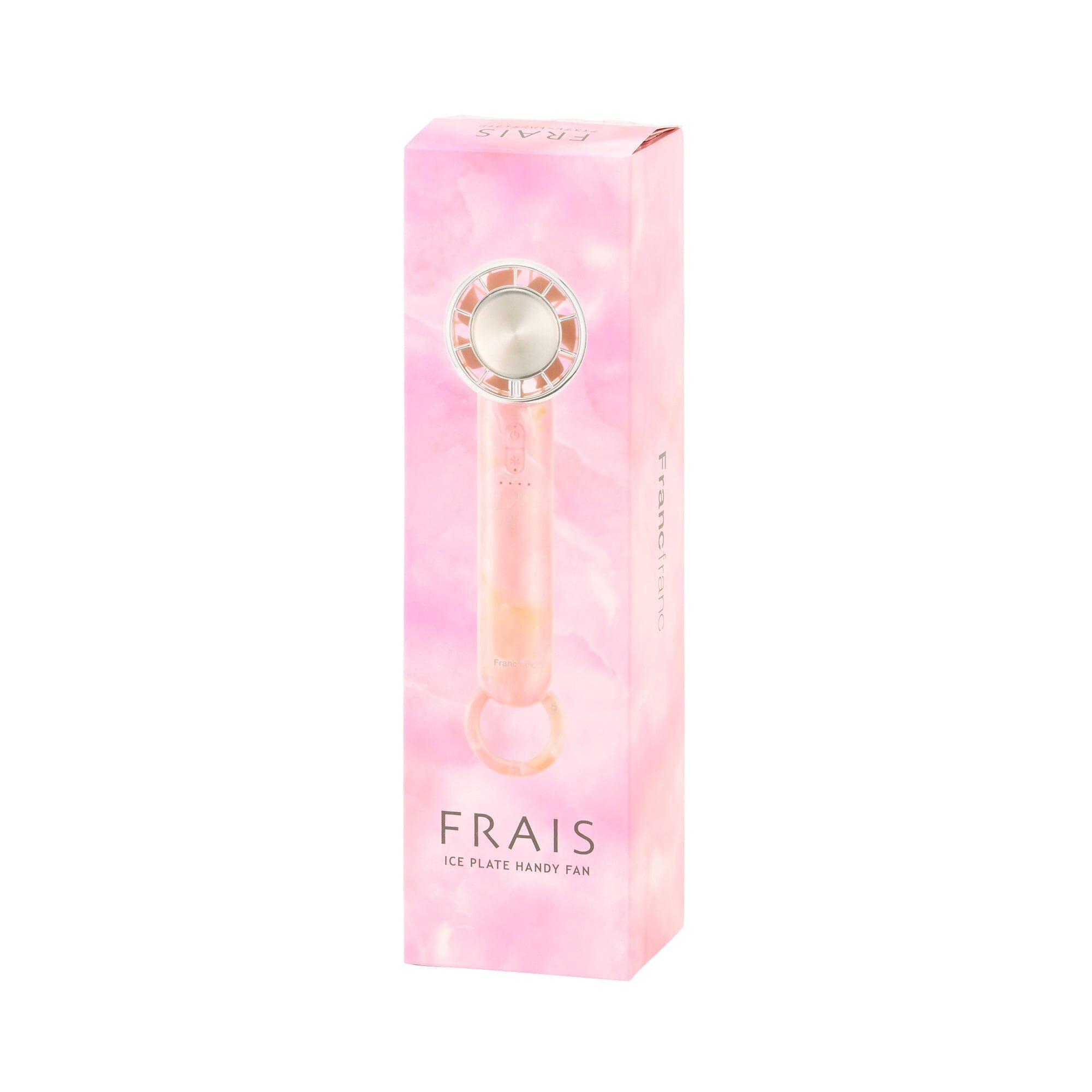 Frais Ice Plate Handy Fan Sheer Marble Pink