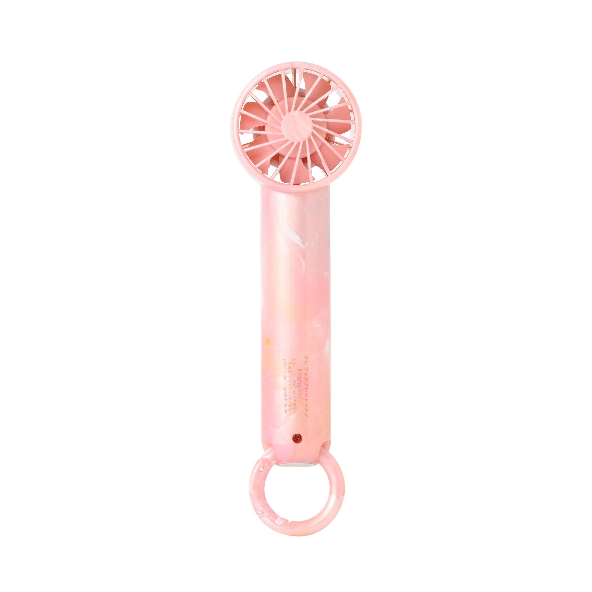 Frais Ice Plate Handy Fan Sheer Marble Pink