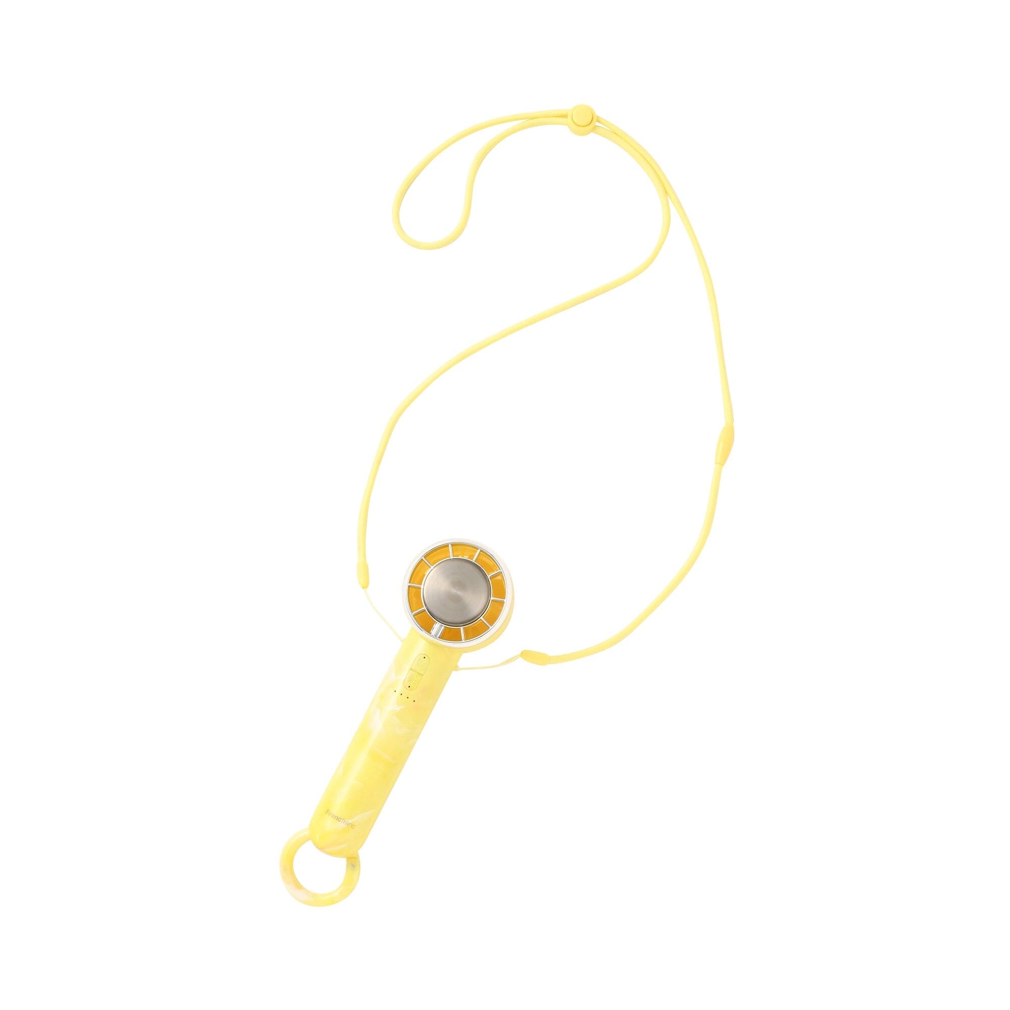 Frais Ice Plate Handy Fan Sheer Marble Yellow
