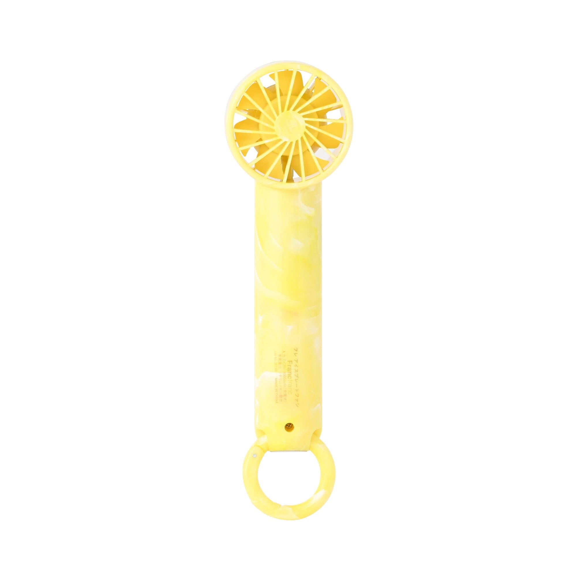 Frais Ice Plate Handy Fan Sheer Marble Yellow