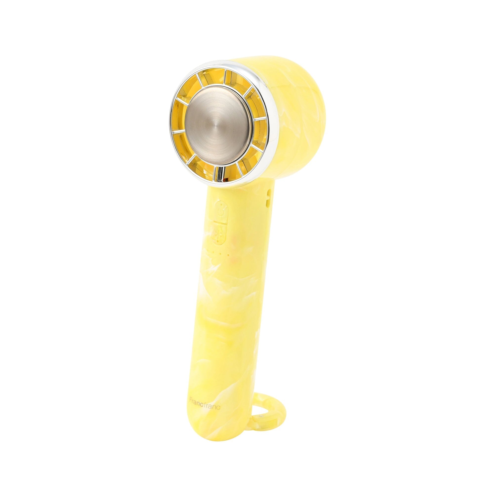Frais Ice Plate Handy Fan Sheer Marble Yellow
