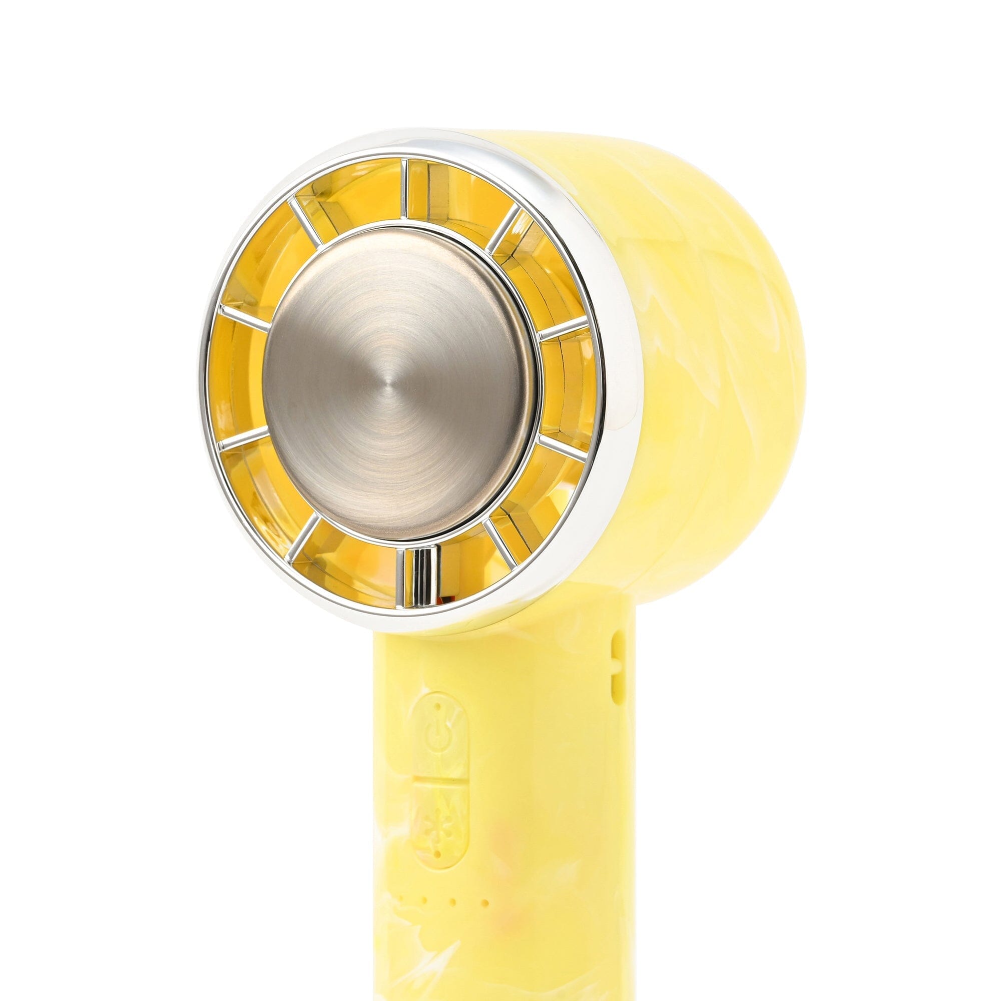 Frais Ice Plate Handy Fan Sheer Marble Yellow