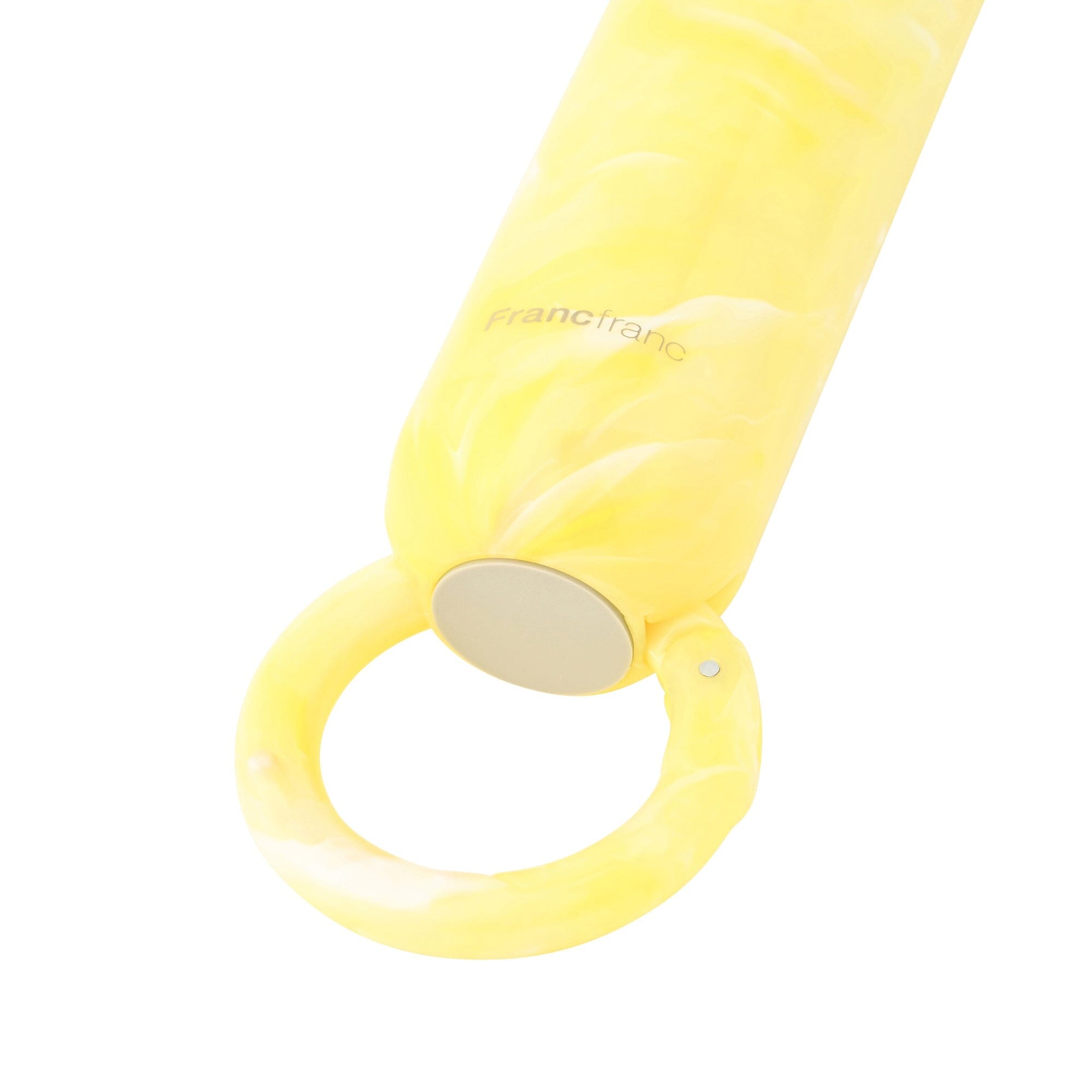 Frais Ice Plate Handy Fan Sheer Marble Yellow