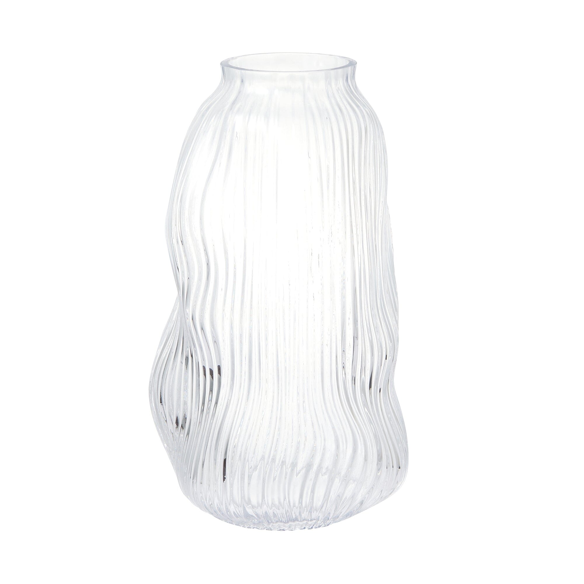 Wave Flower Vase Large Clear