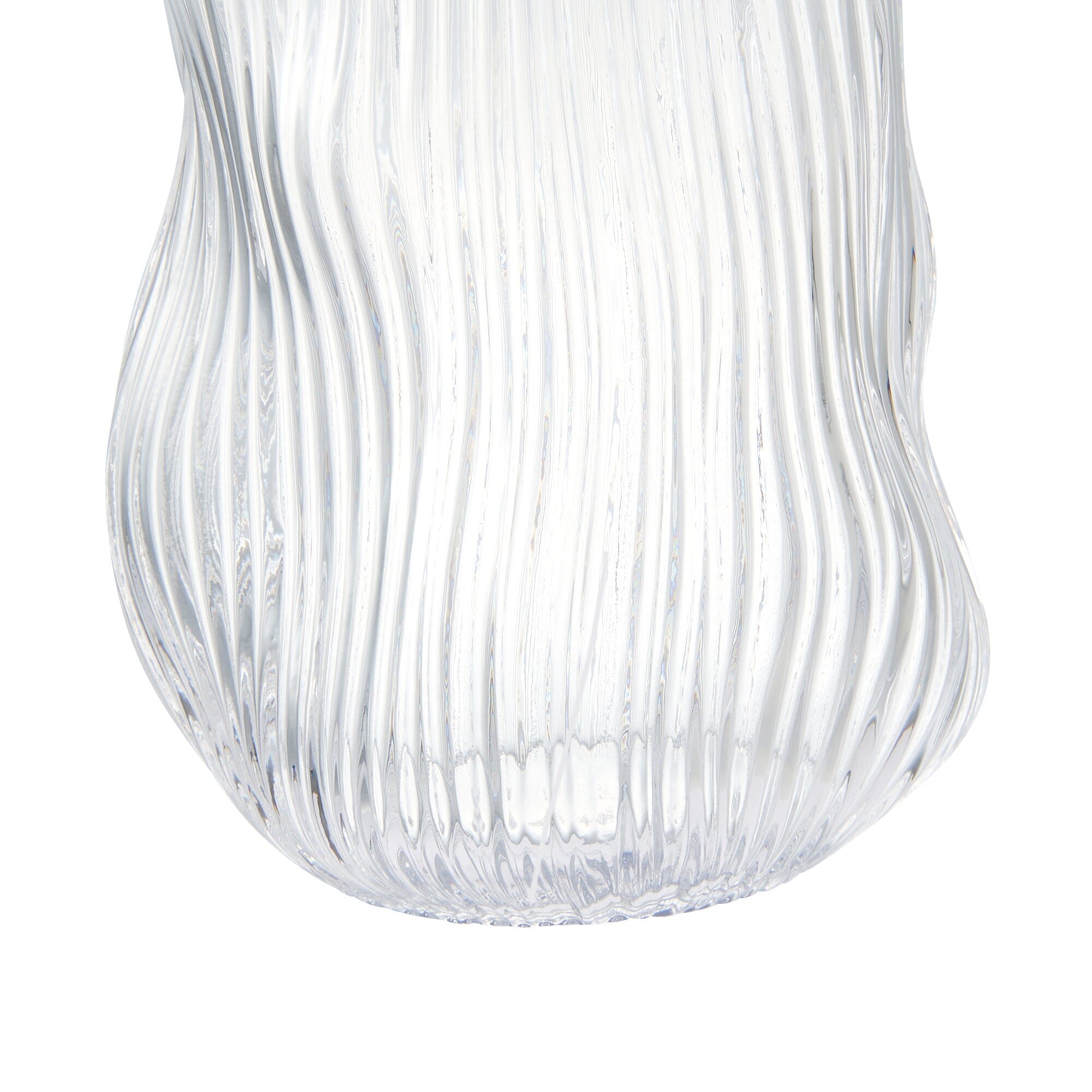 Wave Flower Vase Large Clear