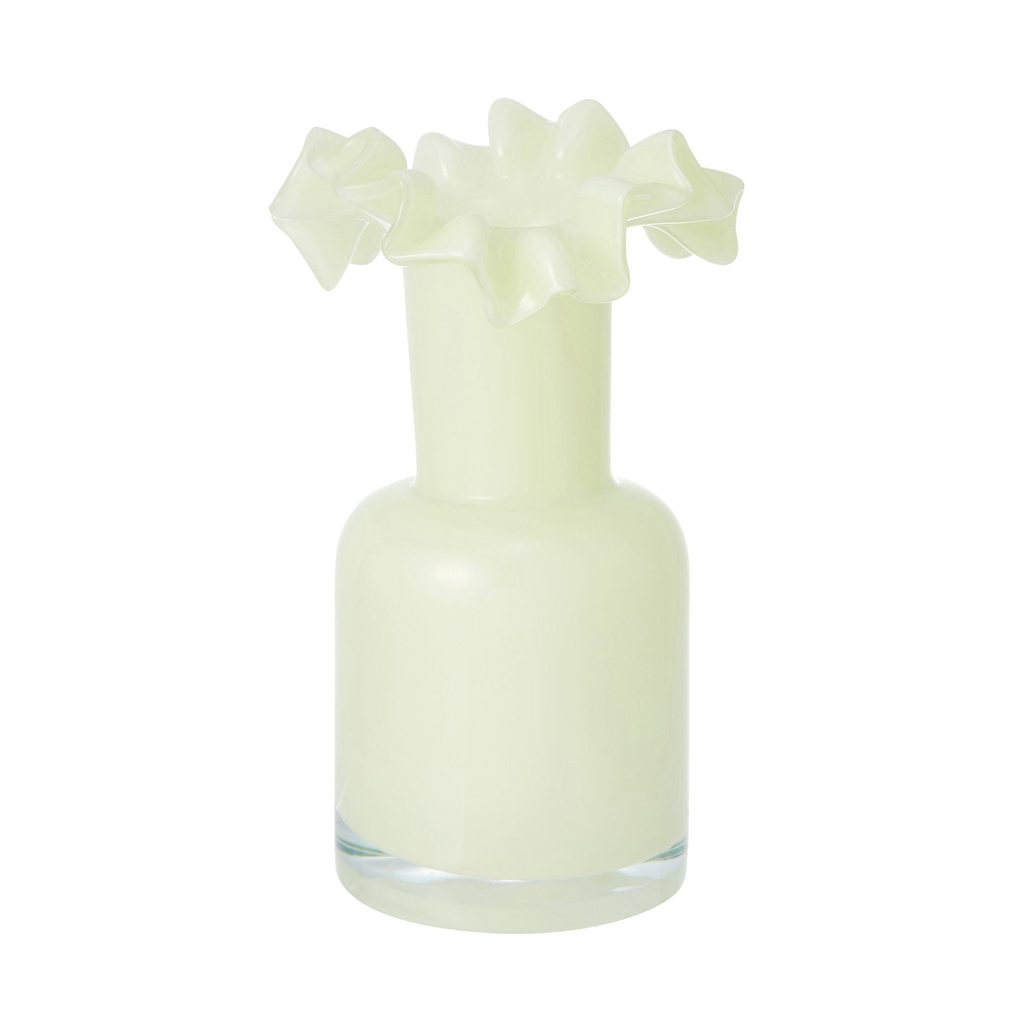 Frill Flower Vase Medium Light Yellow