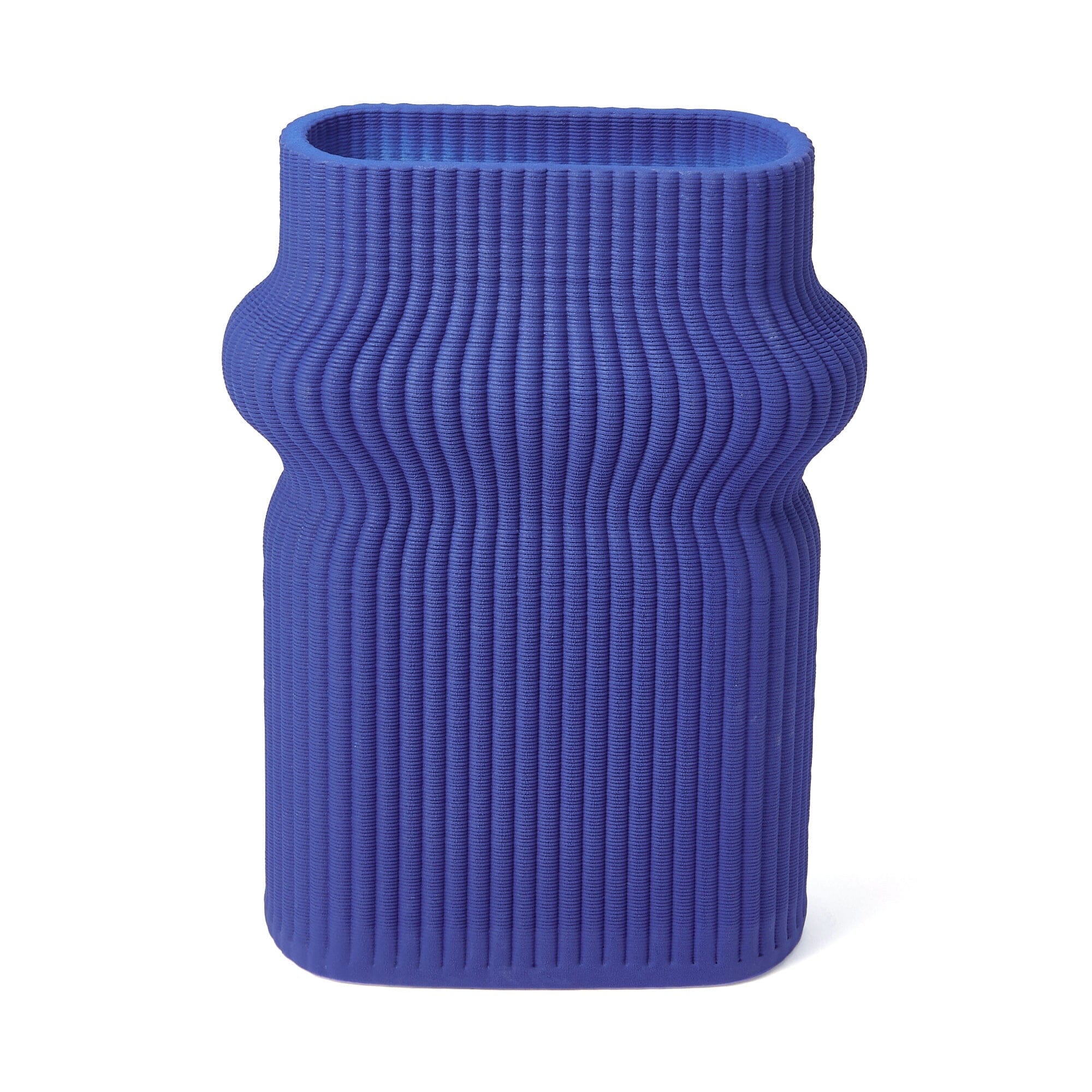 Ceramic 3D Flower Vase Medium Blue