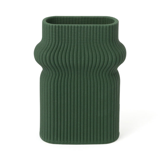 Ceramic 3D Flower Vase Medium Green